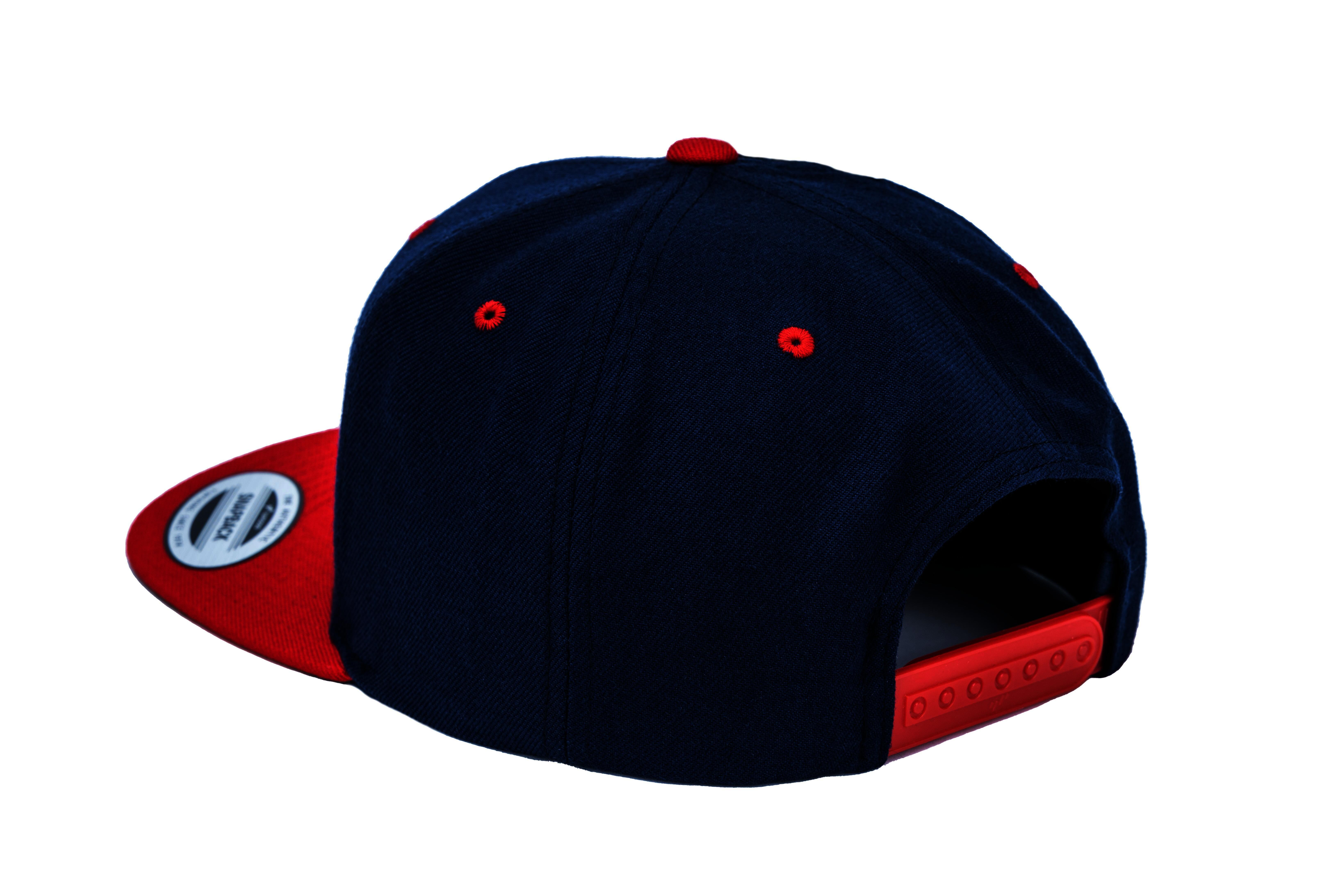 SOLLSO. Classic Snapback 2-Tone Cap, Navy-Red