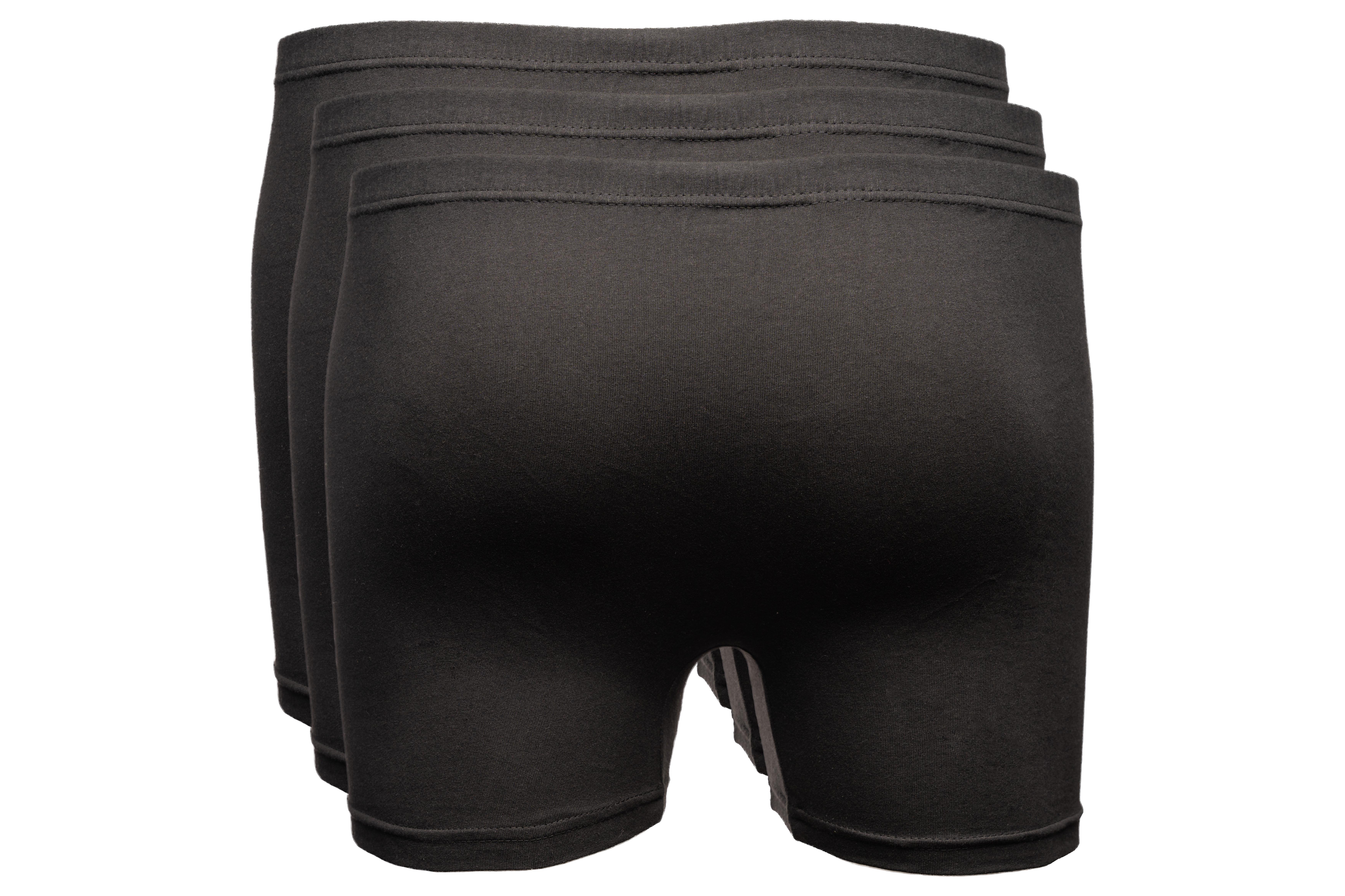 The BAKIS Herren Boxer Short, 3er Pack, schwarz, Größe 10