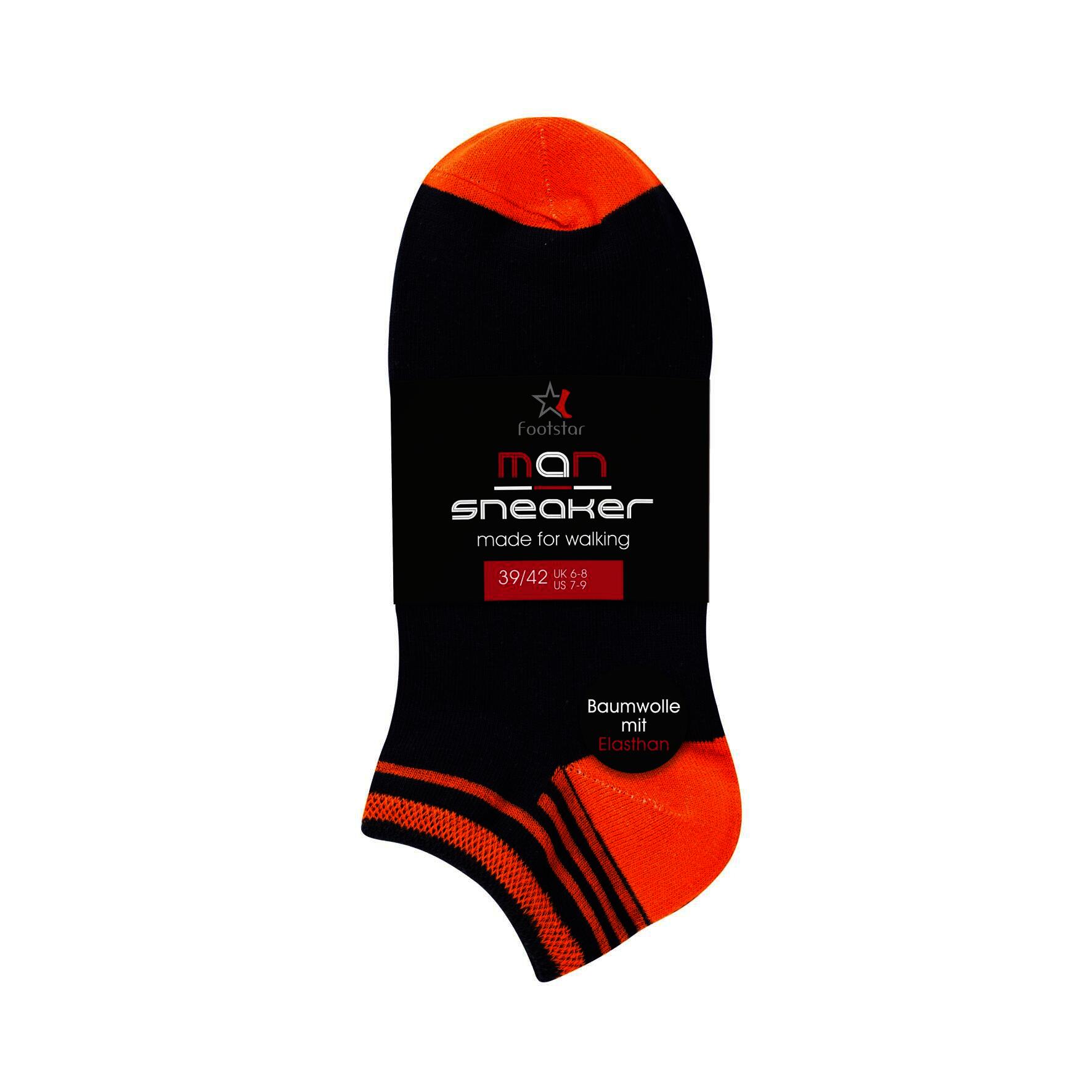Herren Sneaker-Socken 79508 ,Pack 2, Gr. 39/42, farbig gem., 3 x 4er-Pack