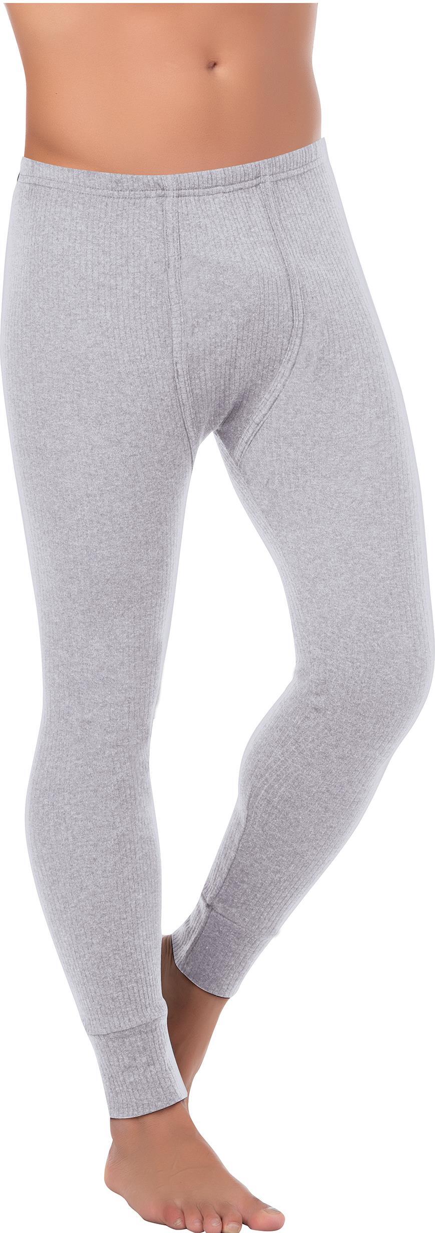2er-Pack Herren Thermo Unterhose Lang, grau-melange, Gr.11