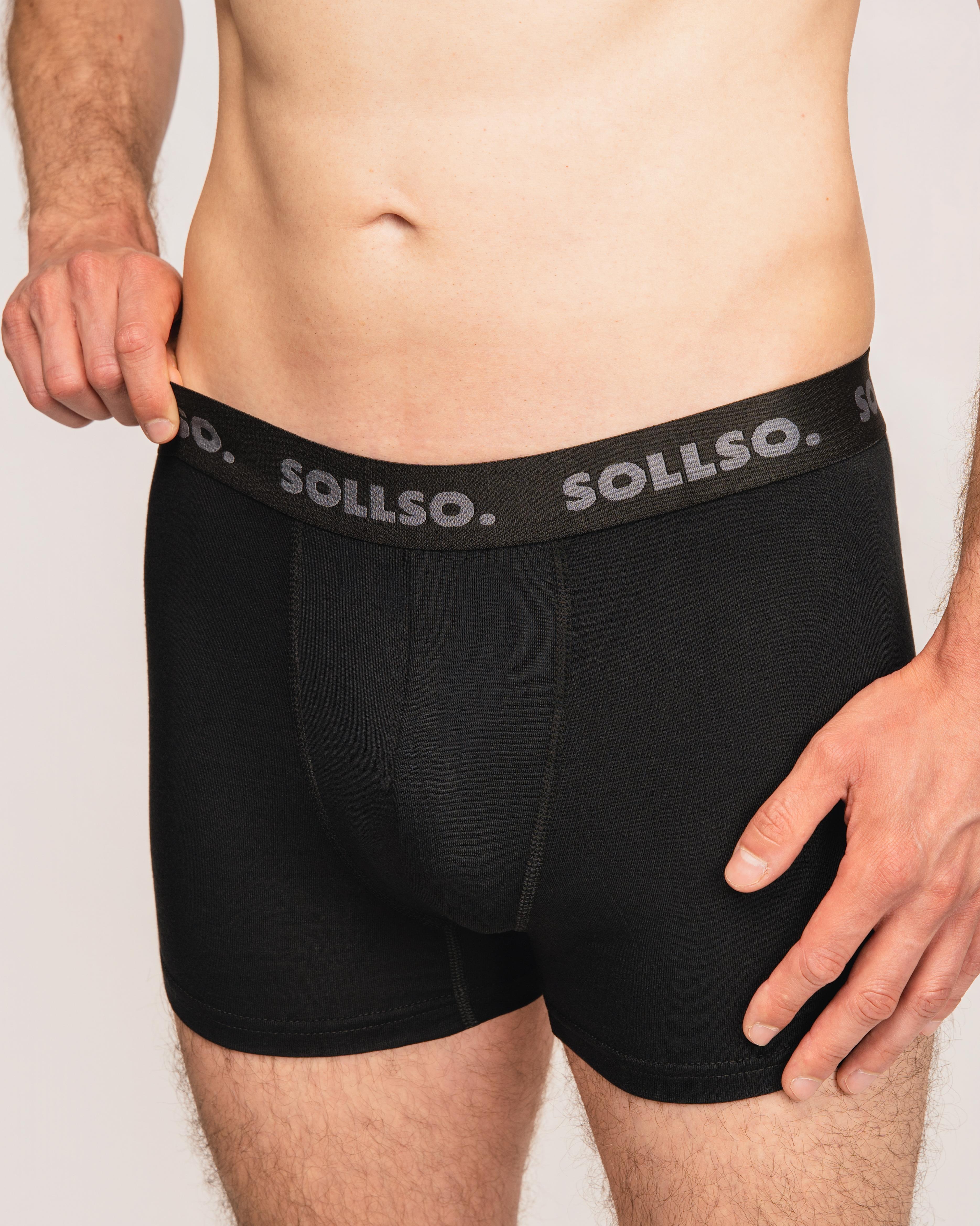 3er Pack Herren Boxershort, Bambusviskose, Schwarz/Grau/Olive, Gr.XL