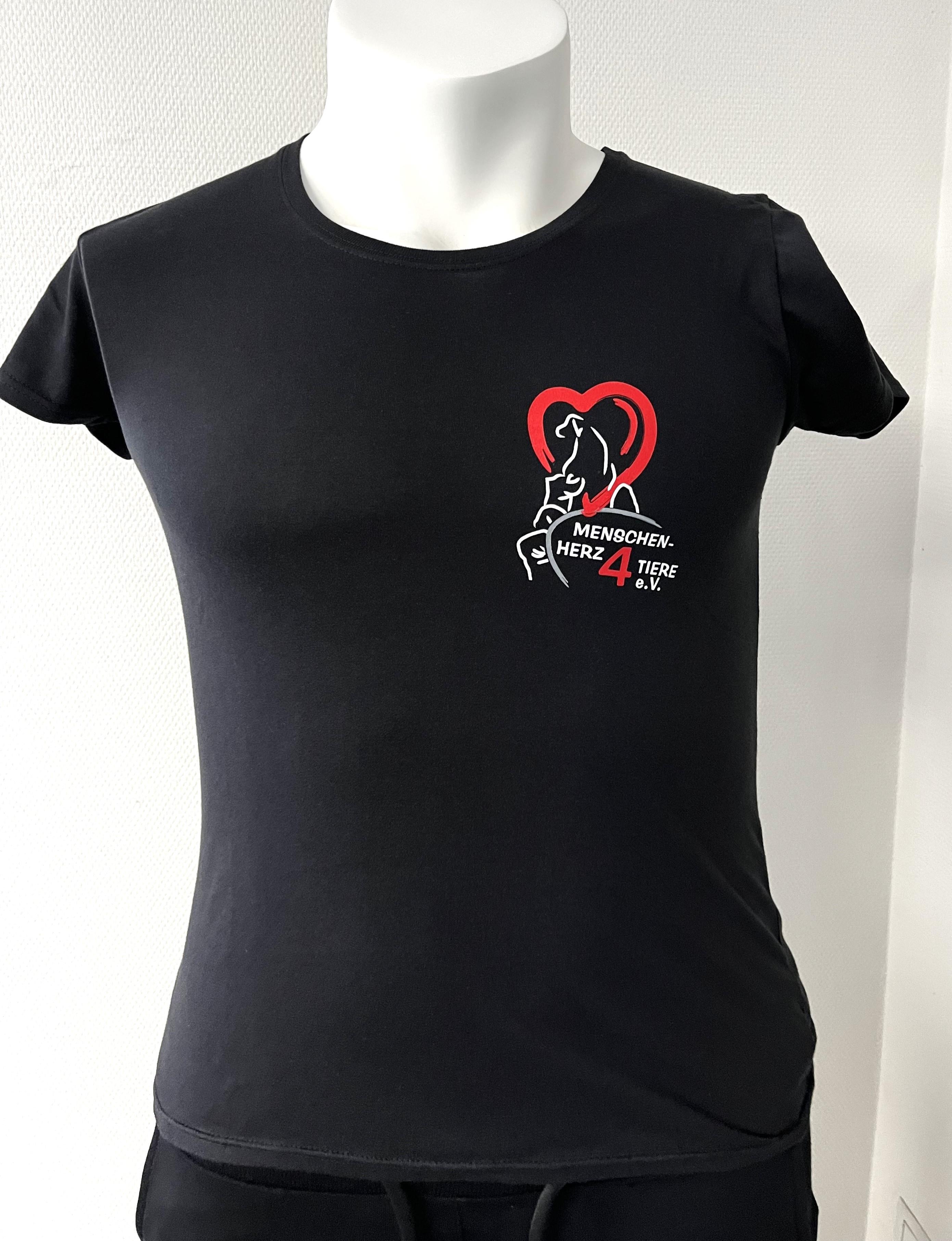 Damen T-Shirt "Menschen Herz 4 Tiere e.V." by SOLLSO., schwarz, Gr.XXL