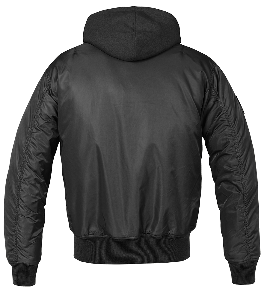 Brandit MA1 Sweat Hooded Jacket, schwarz, Größe XL