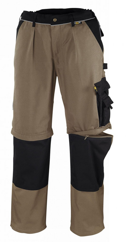 "2-in-1" Canvas-Bundhose (320 g/m²) „TOBAGO”  Farbe: khaki/schwarz Größe 54