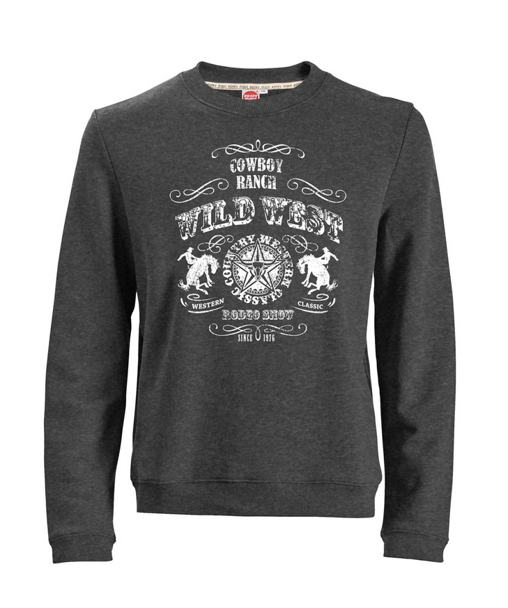 Honey Moon Sweatshirt Wild West, anthrazit, Gr.4XL