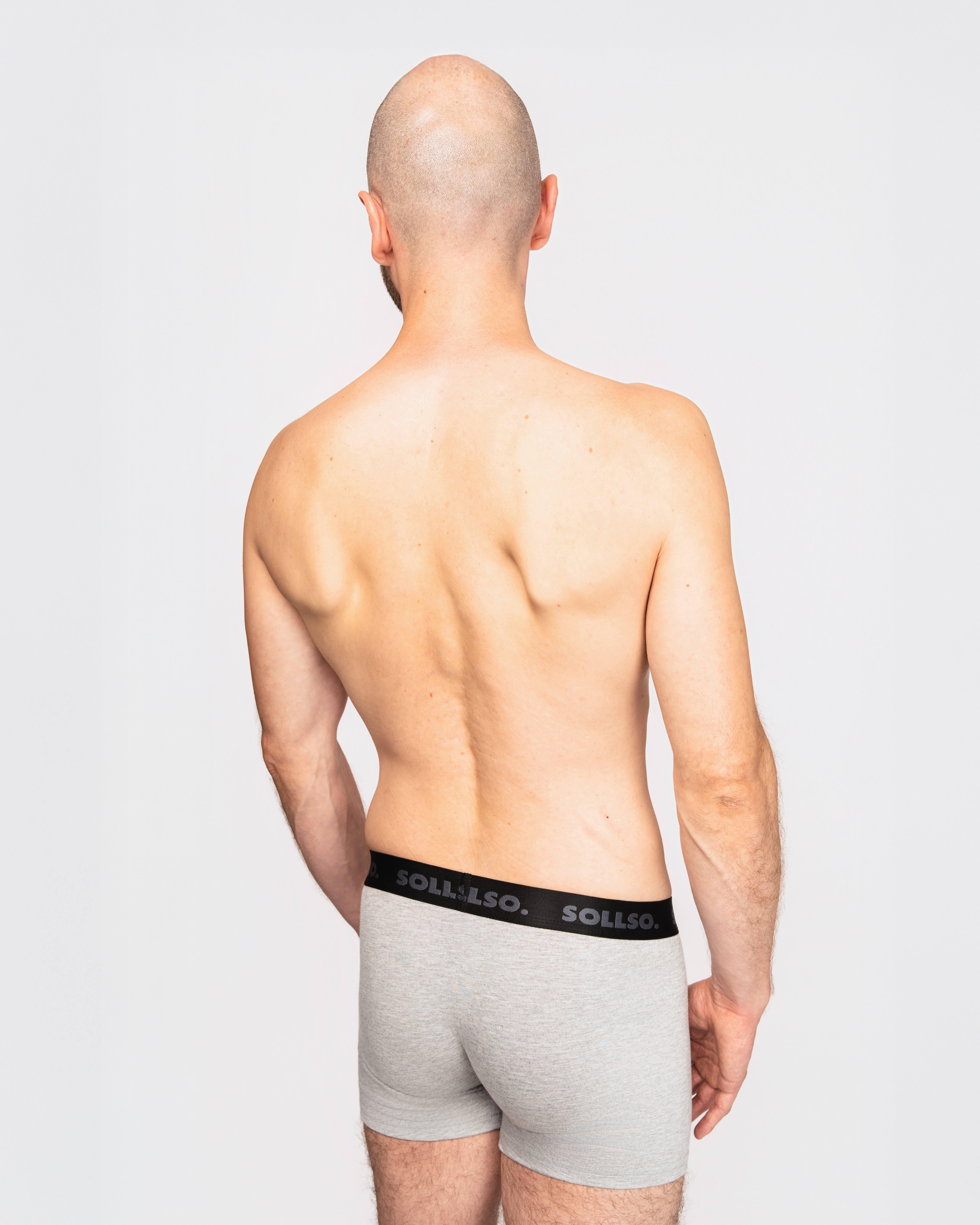 3er Pack Herren Boxershort, Bambusviskose, Grau Melliert, Gr.XXL