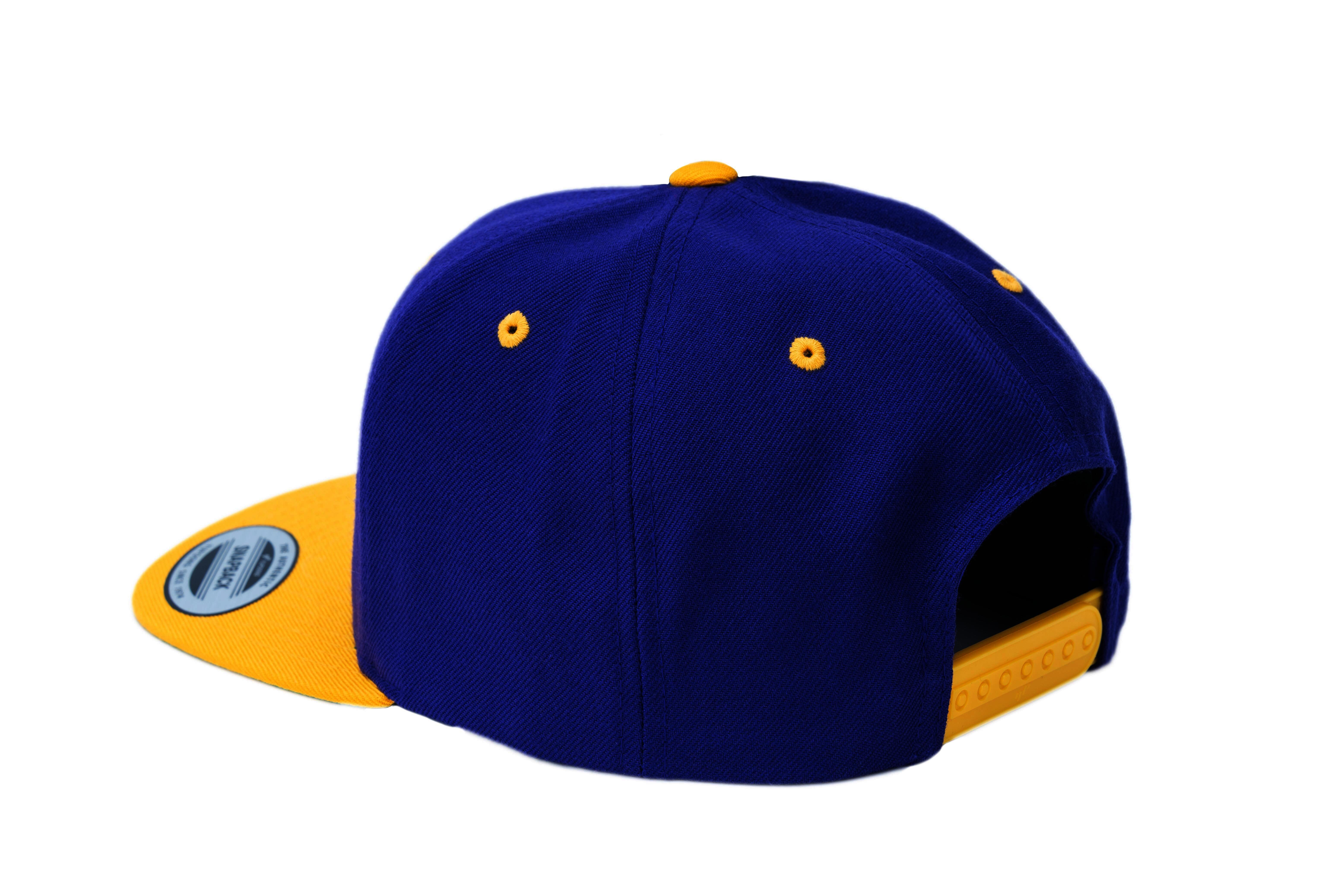 SOLLSO. Classic Snapback 2-Tone Cap, Pur-Gold