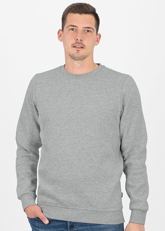 JAKO Sweat-Shirt Organic, hellgrau meliert, Gr.XXL