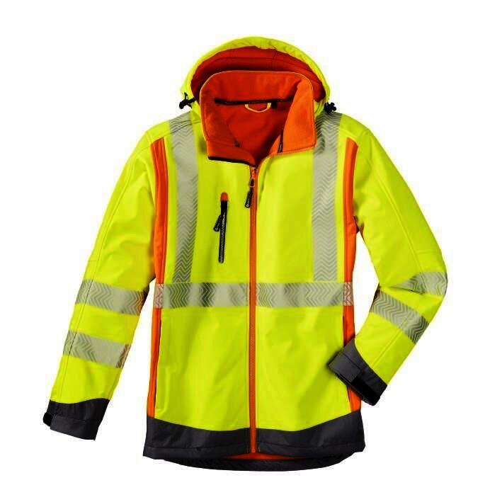 Warnschutz-Softshelljacke HOUSTON, leuchtgelb, Gr.6XL