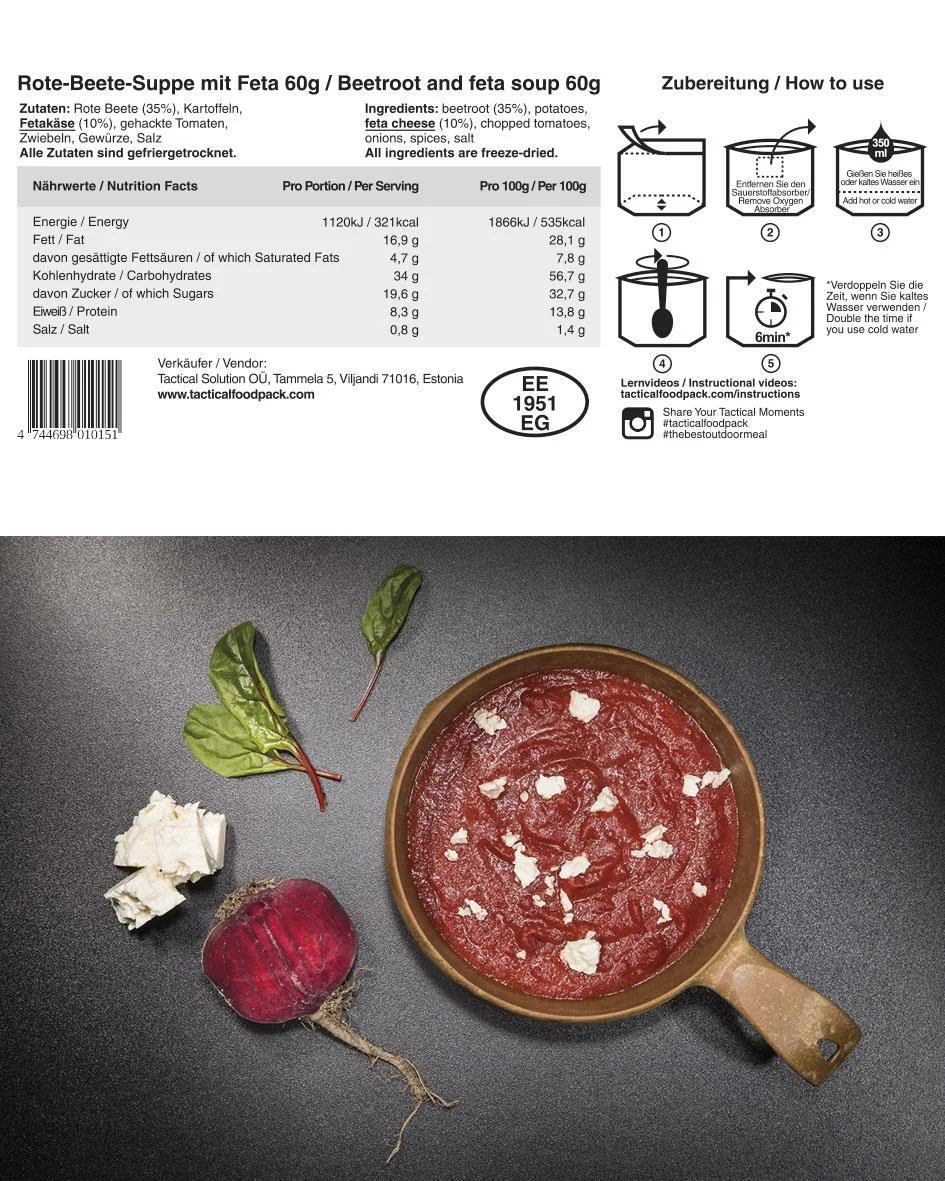 Tactical Foodpack® "Rote-Beete-Suppe mit Feta"
