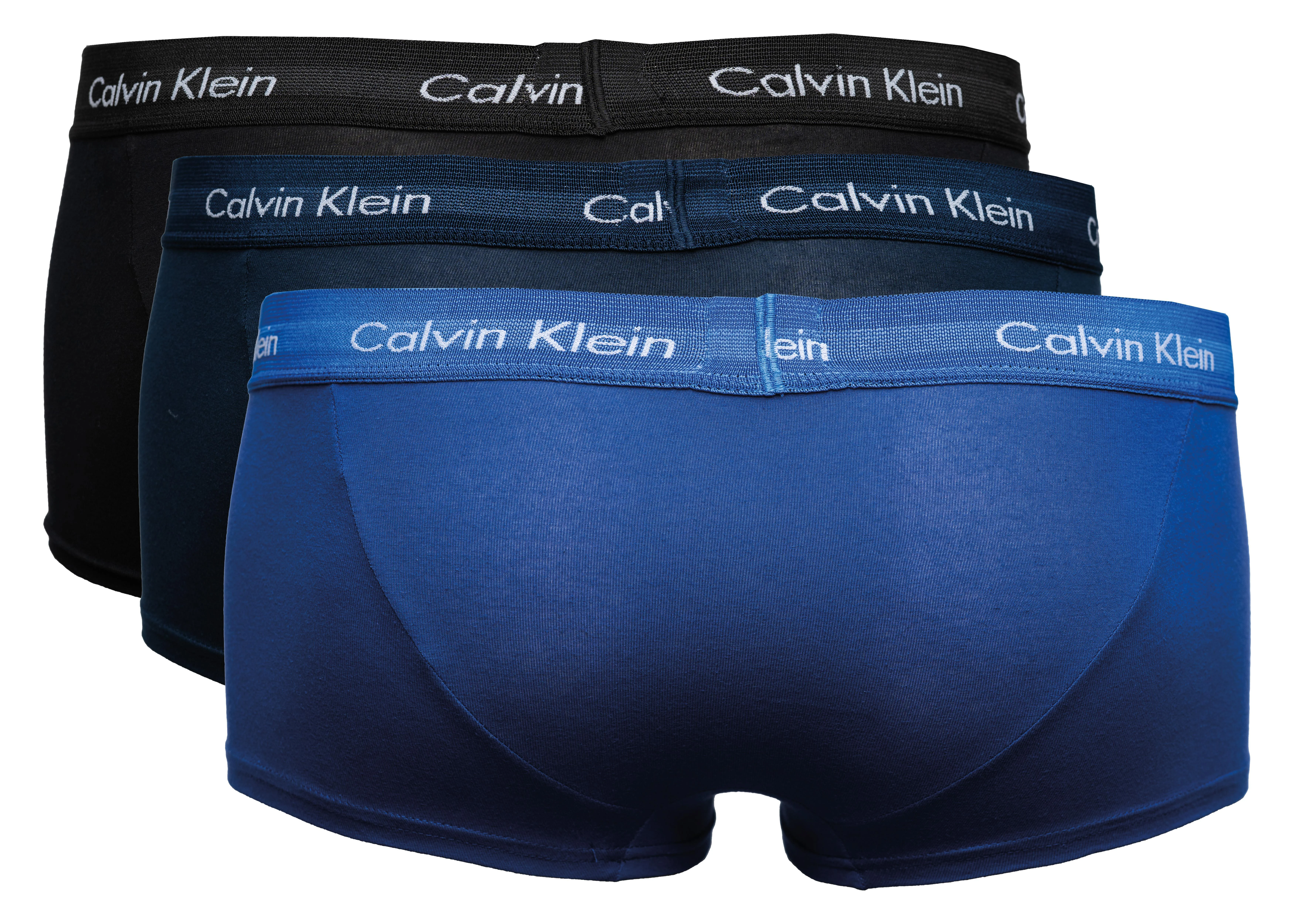 CALVIN KLEIN Boxershorts 3er-Pack  schwarz, marine, royal blau, Größe S