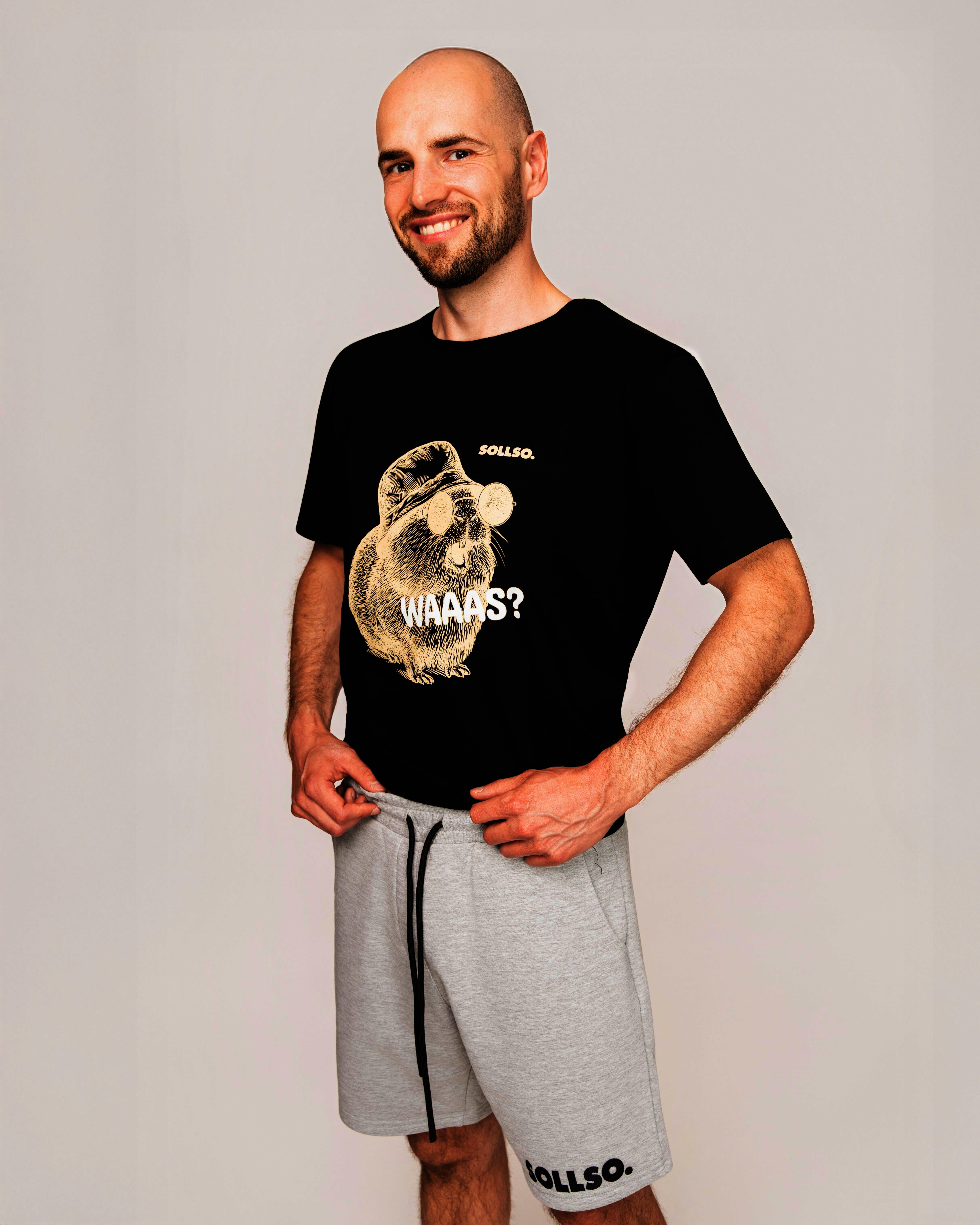 Sweatshorts „SOLLSO.“, Grau Melliert, Gr.L