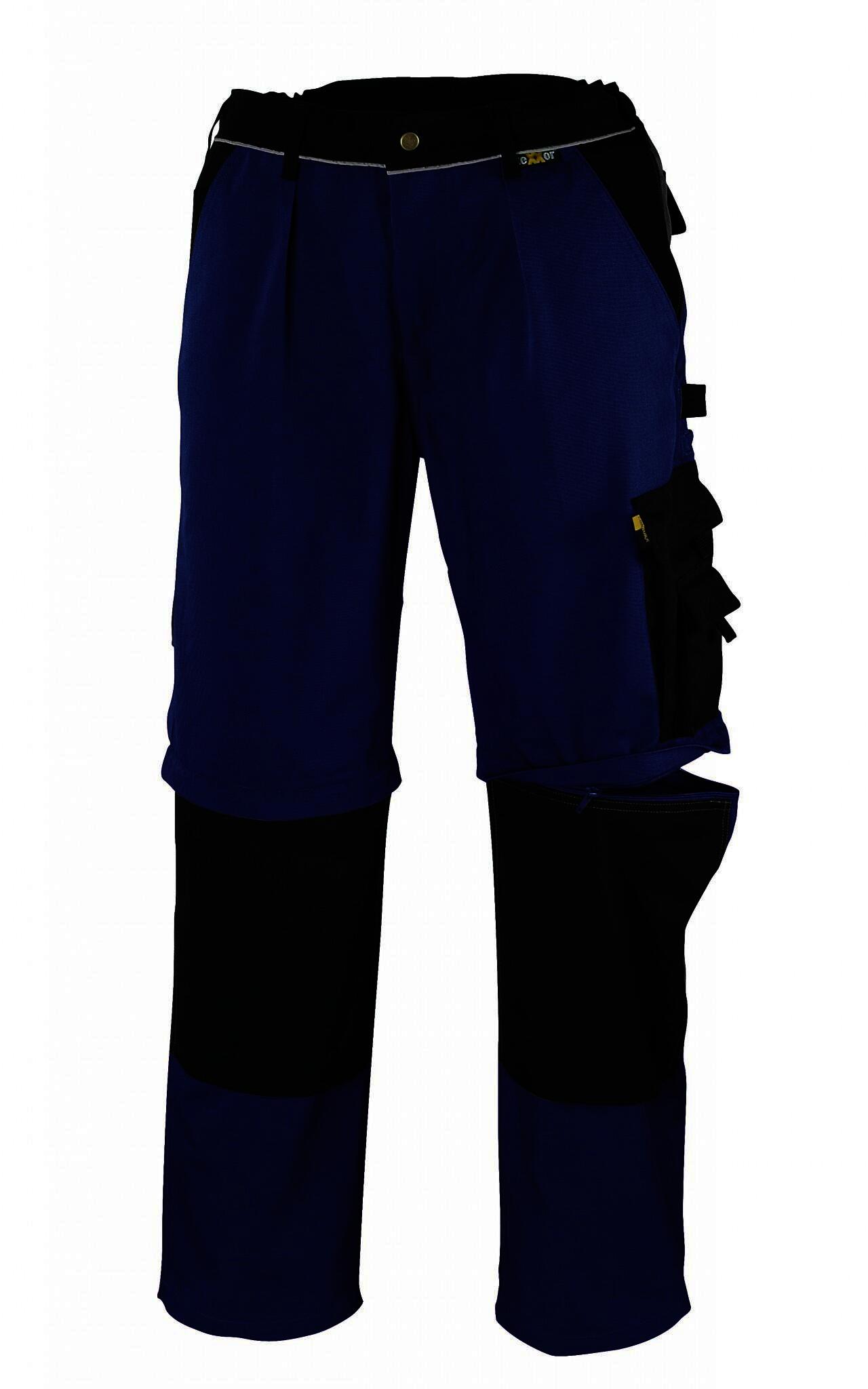 "2-in-1" Canvas-Bundhose (320 g/m²) „TOBAGO”  Farbe: kornblau/schwarz Größe 106