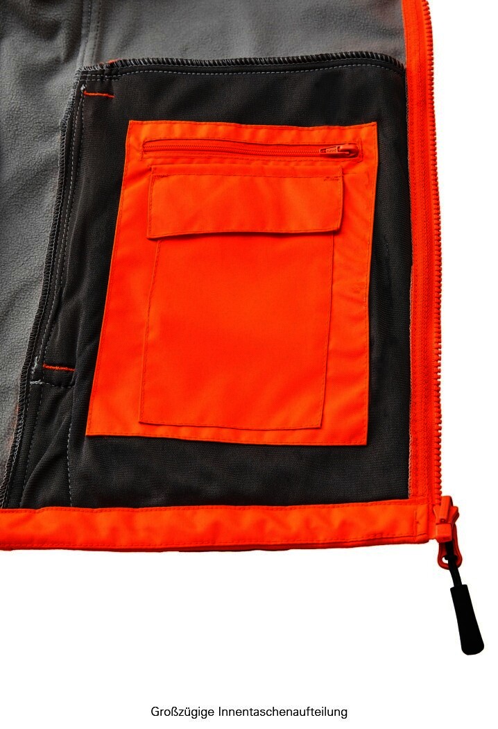 Warnschutz-Softsh.jacke TYLER, leuchtorange, Gr.5XL