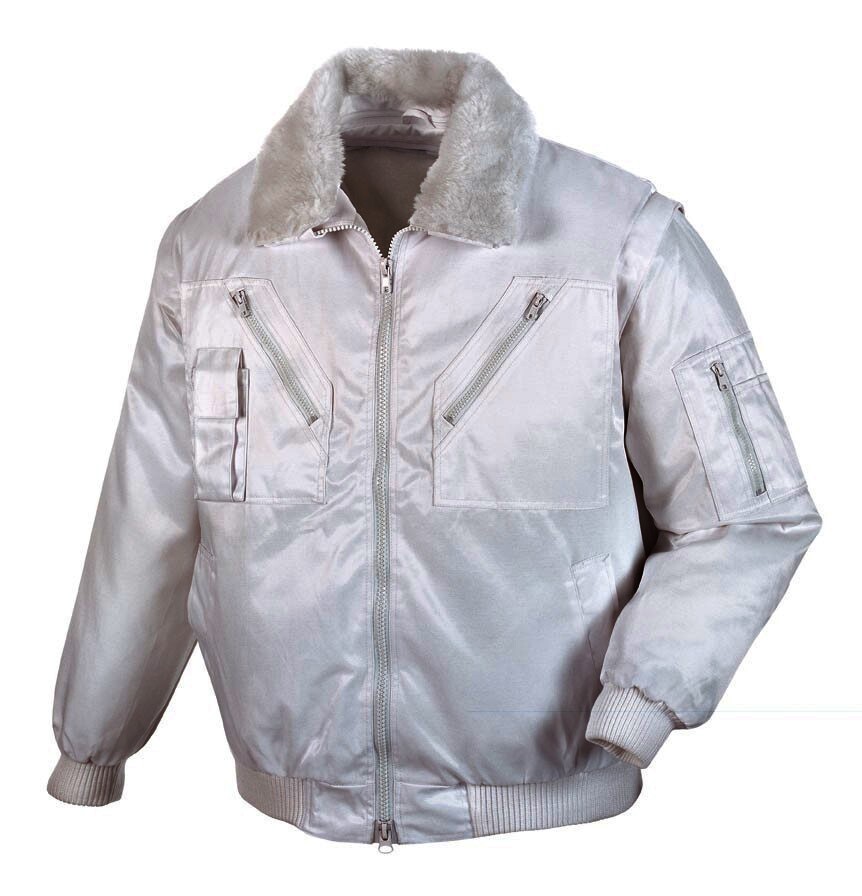 teXXor Piloten Oslo Arbeitsjacke mit abnehmbaren Ärmeln weiß, 4175