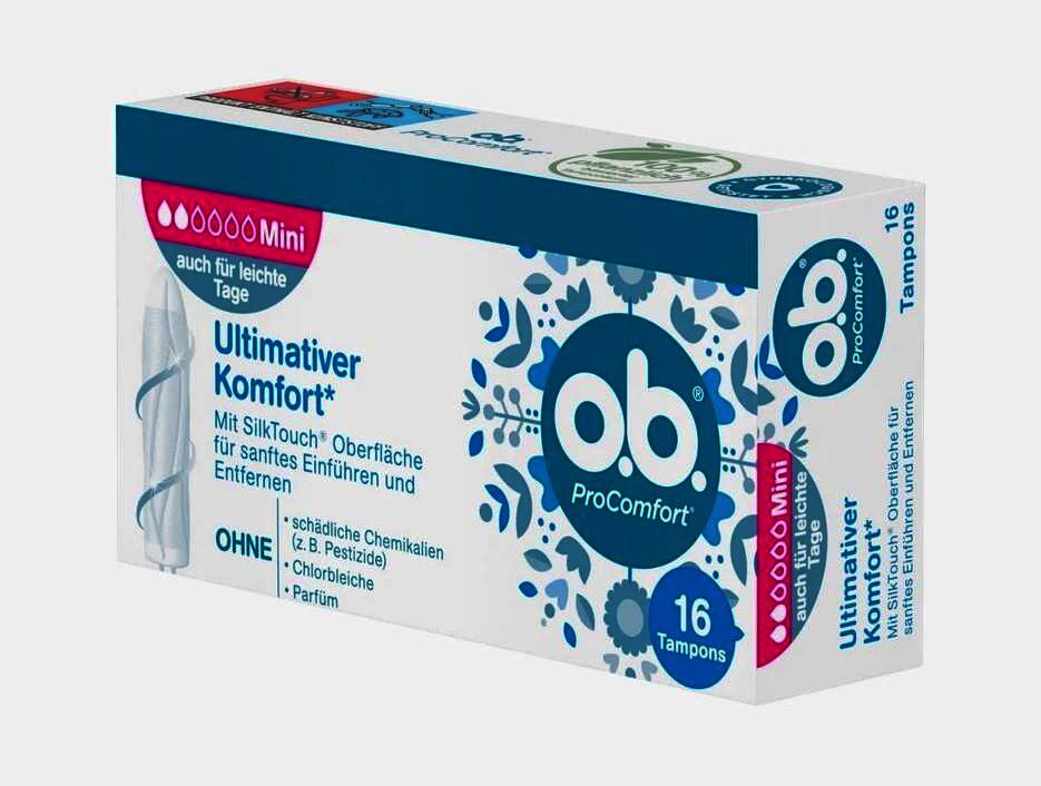 o.b. Tampon Pro Comfort Mini
 5 x 16 Stück Packung