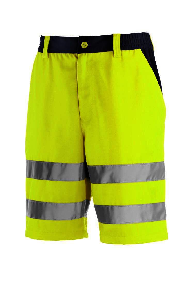 teXXor Warnschutz-Shorts ERIE, leuchtgelb/navy, Gr.48