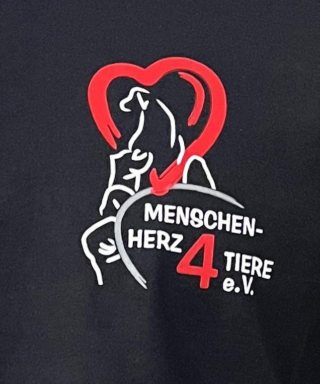 Herren T-Shirt "Menschen Herz 4 Tiere e.V." by SOLLSO., schwarz, Gr.L