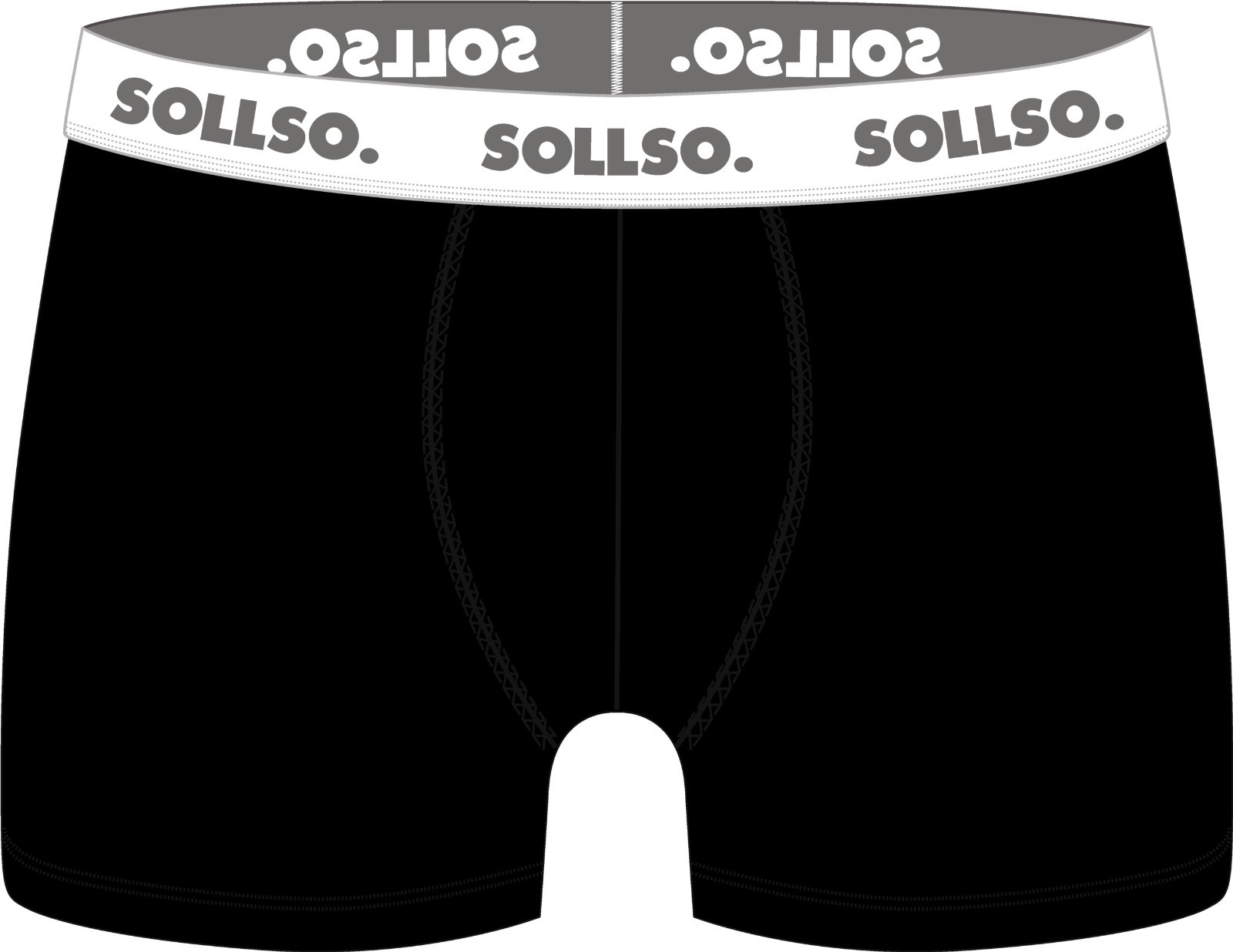 3er Pack Herren Boxershort, Bambusviskose, Schwarz/Weiß, Gr.S