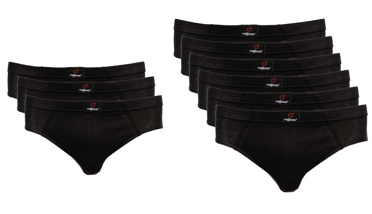 The BAKIS Herren Sportslip, 3 x 3er Pack, schwarz, Größe 10