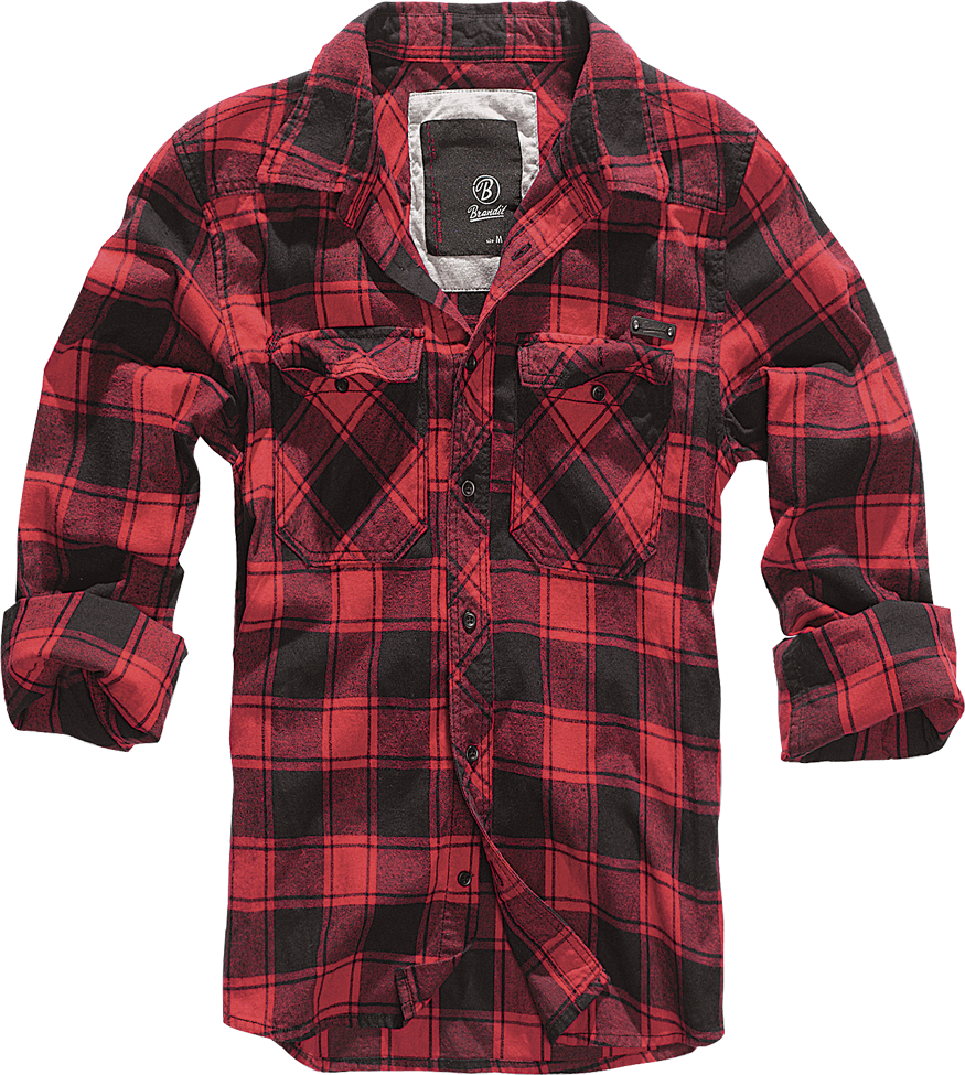 Brandit Holzfällerhemd rot/schwarz, Größe XXL