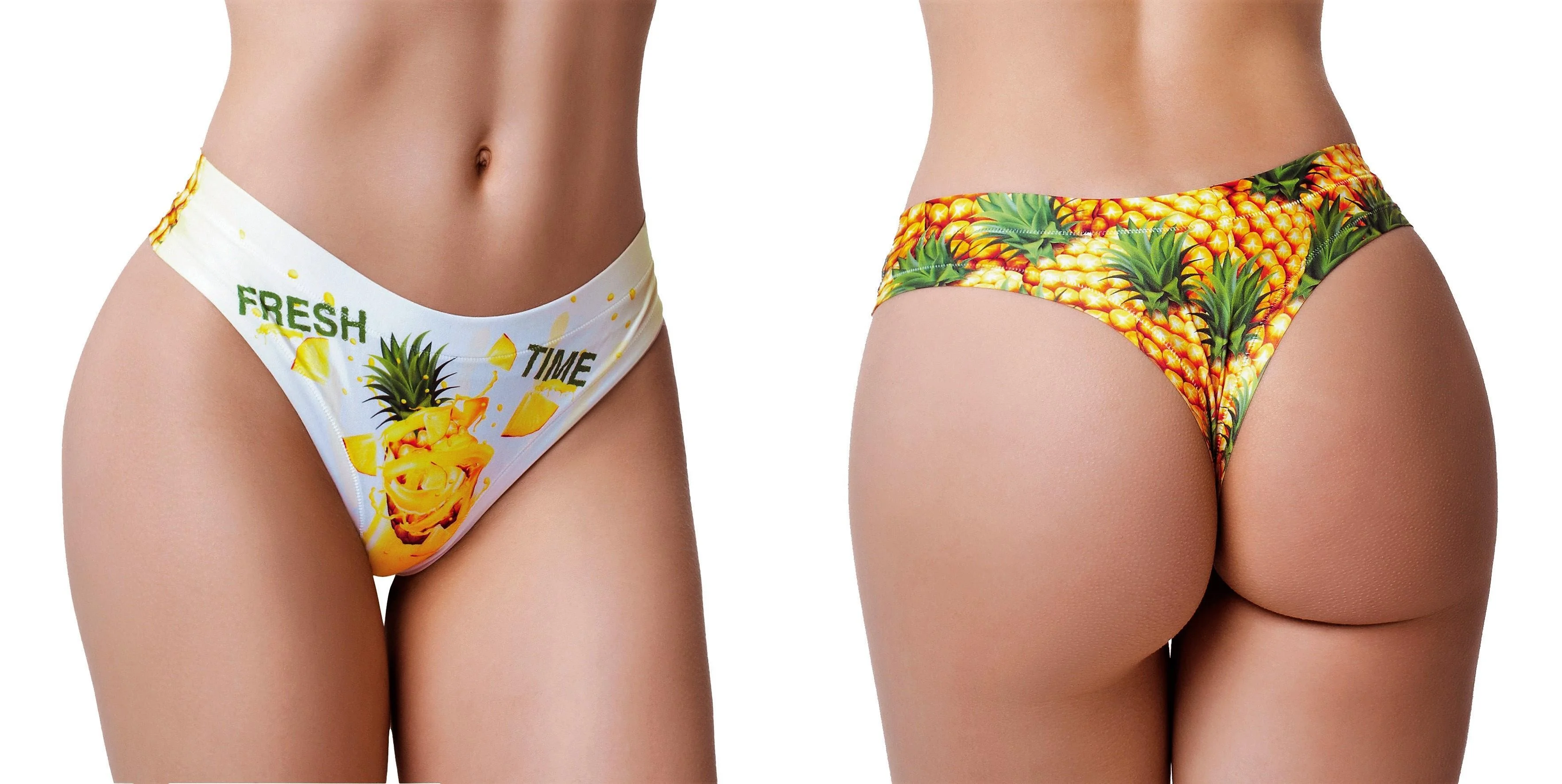 Memème FRESH SUMMER PINEAPPLE Tanga, Größe M