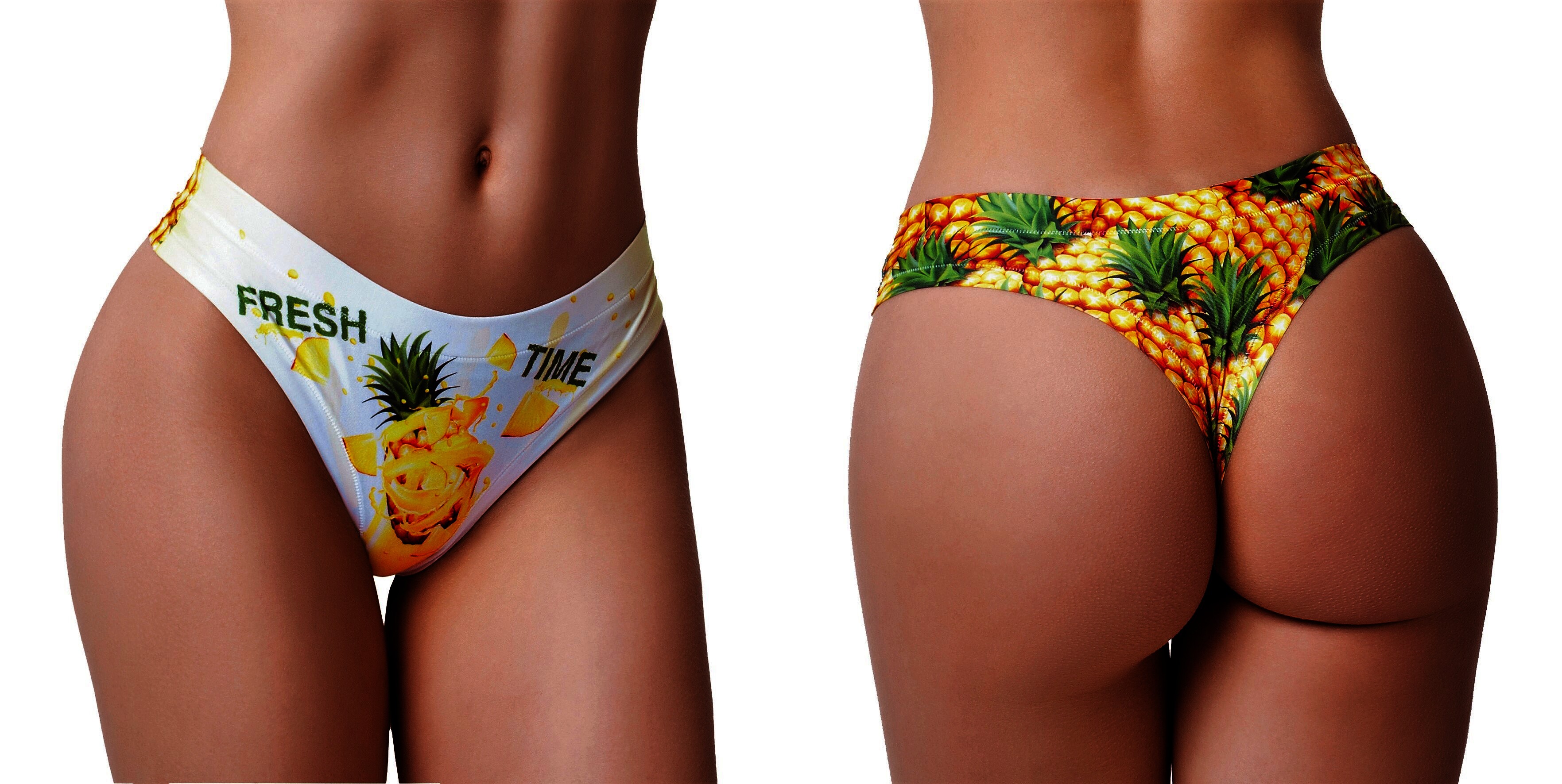 Memème FRESH SUMMER PINEAPPLE Tanga, Größe M