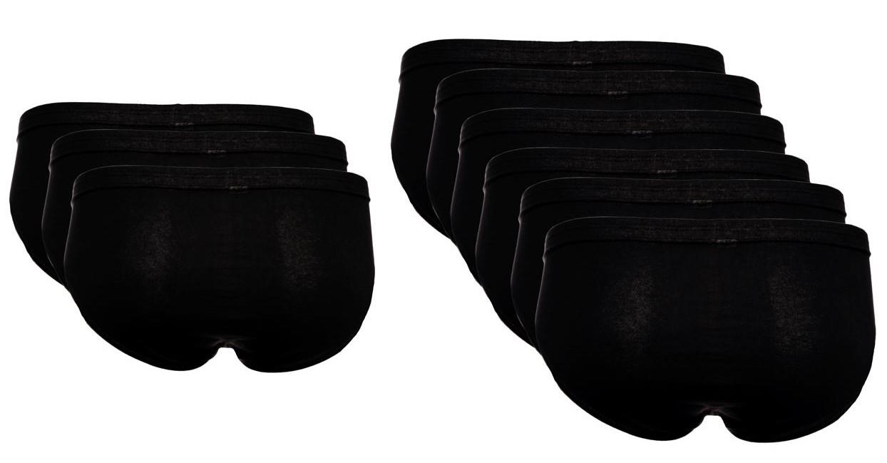 The BAKIS Herren Sportslip, 3 x 3er Pack, schwarz, Größe 7