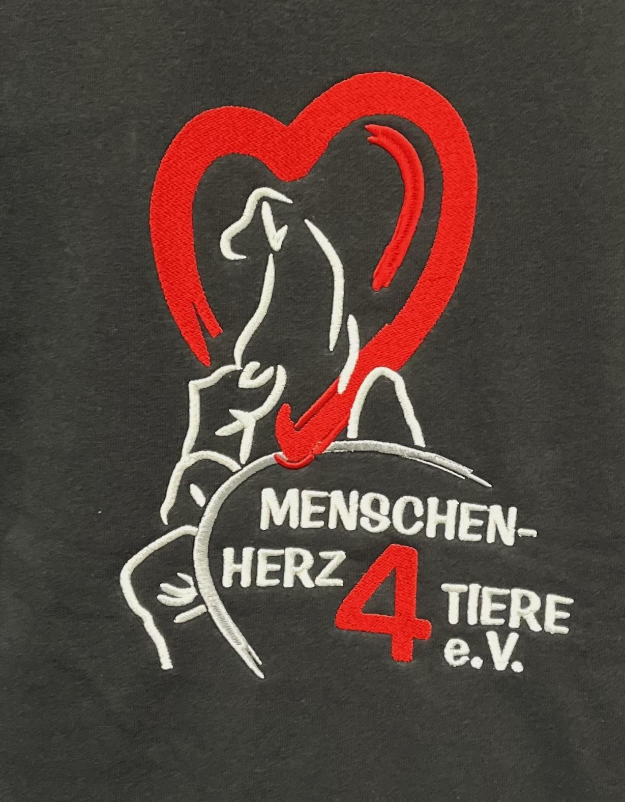Hoodie „Menschen-Herz 4 Tiere e.V.“ by SOLLSO., Schwarz, Größe 4XL