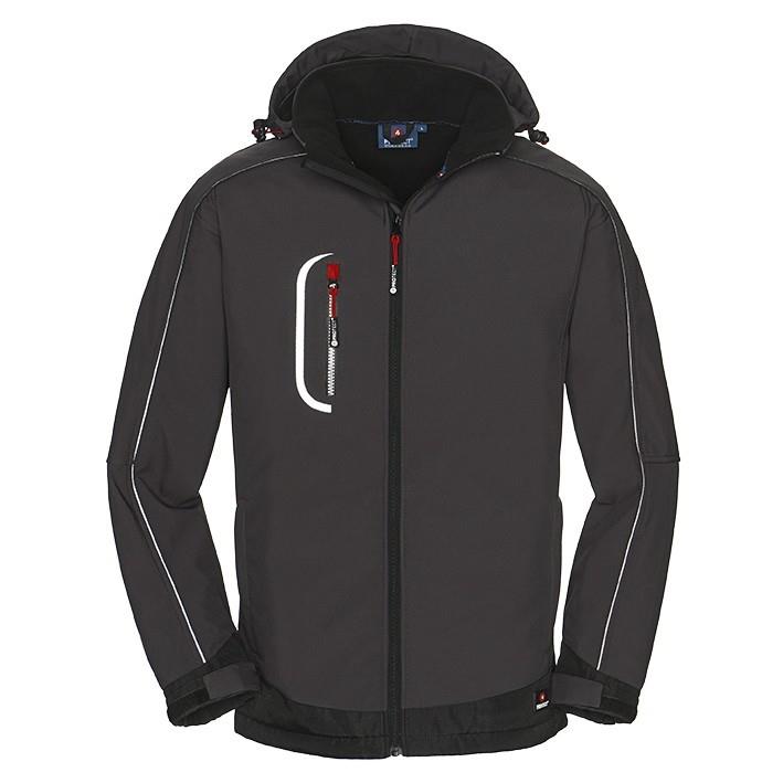 Softshell-Jacke MONTANA, grau/schwarz, Gr.XS Softshell-Jacke MONTANA, grau/schwarz, Gr.XS