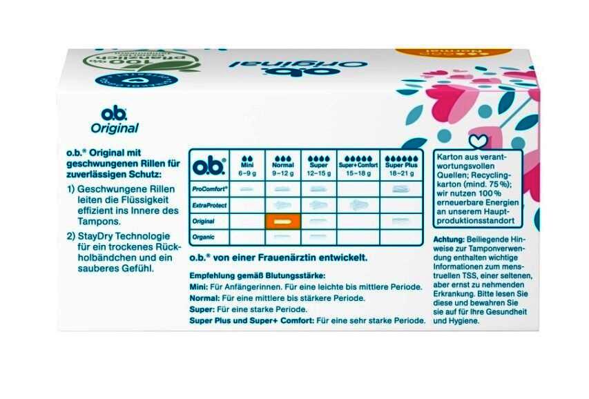 o.b. Tampon Normal 5 x 32 Stck.Pack