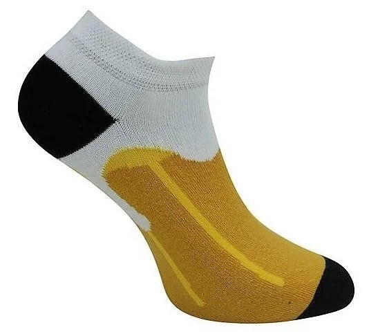 2 Paar „Socks4fun“ Sneaker-Socken mit Biermotiv, Gr. 42 - 47