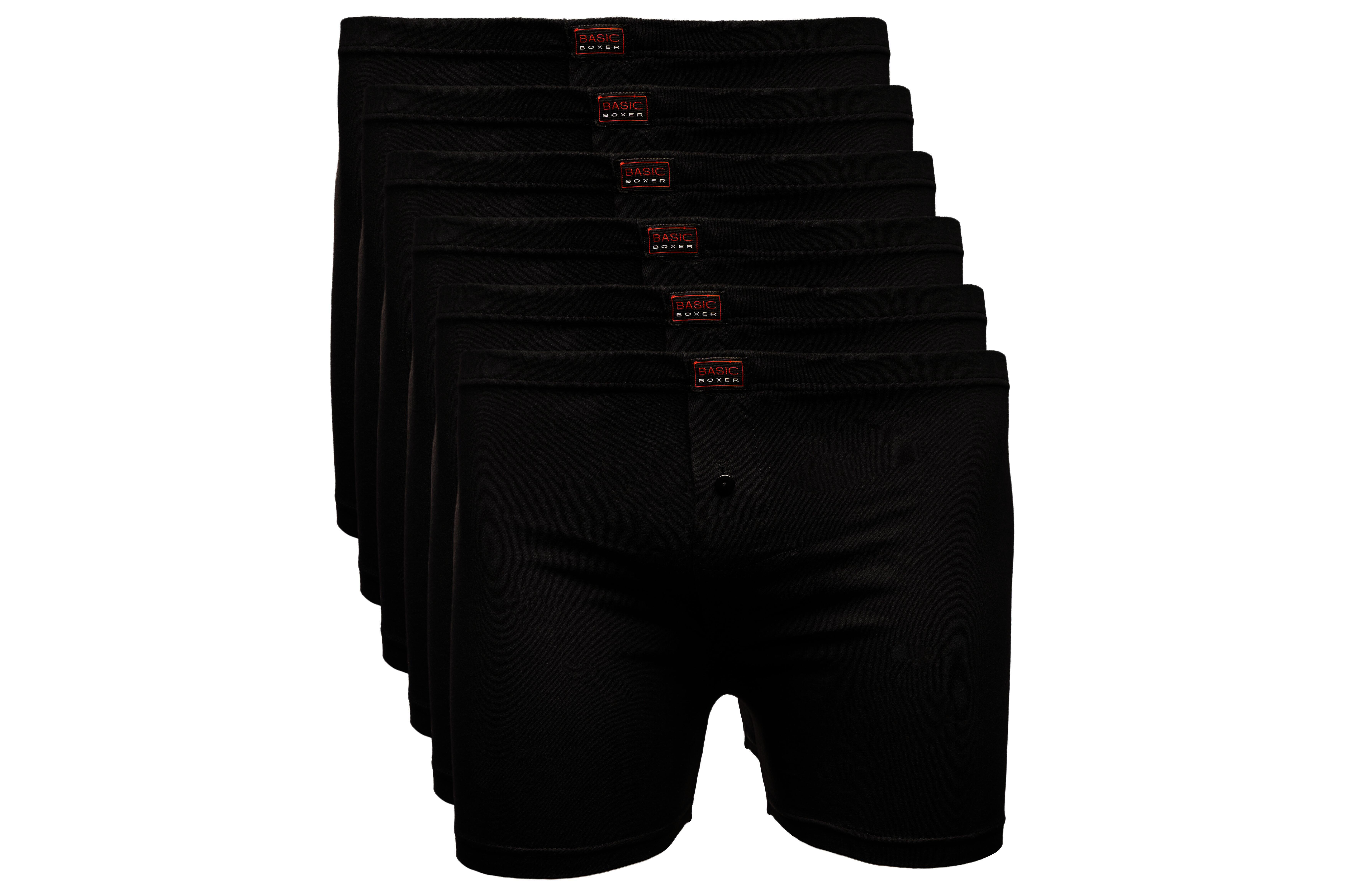 The BAKIS Herren Boxer Short, 2 x 3er Pack, schwarz, Größe 6