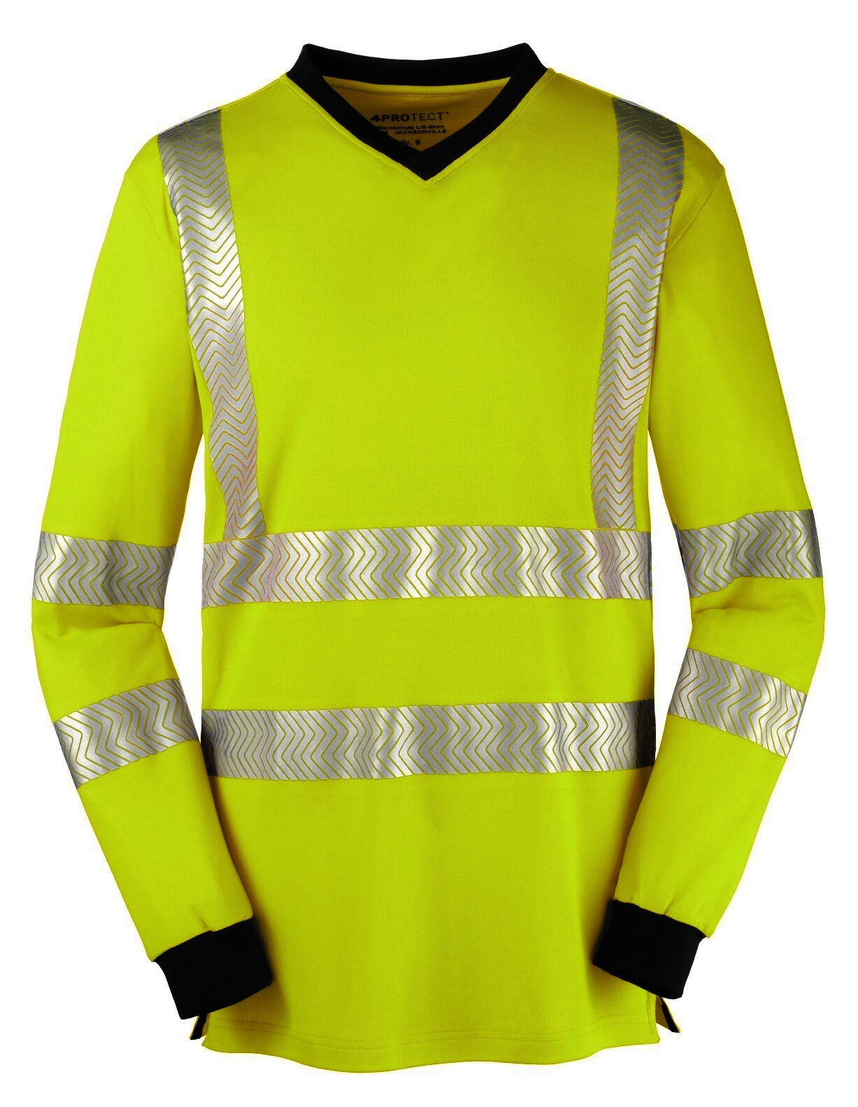 4PROTECT® Warnschutz Langarmshirt mit UV-Schutz, leuchtgelb, Gr.3XL
