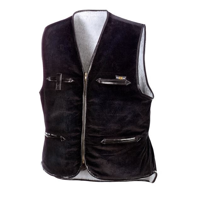 teXXor Arbeitsweste VEGA, gefütterte Breitcordweste schwarz Gr. XL teXXor Arbeitsweste VEGA, gefütterte Breitcordweste schwarz Gr. XL