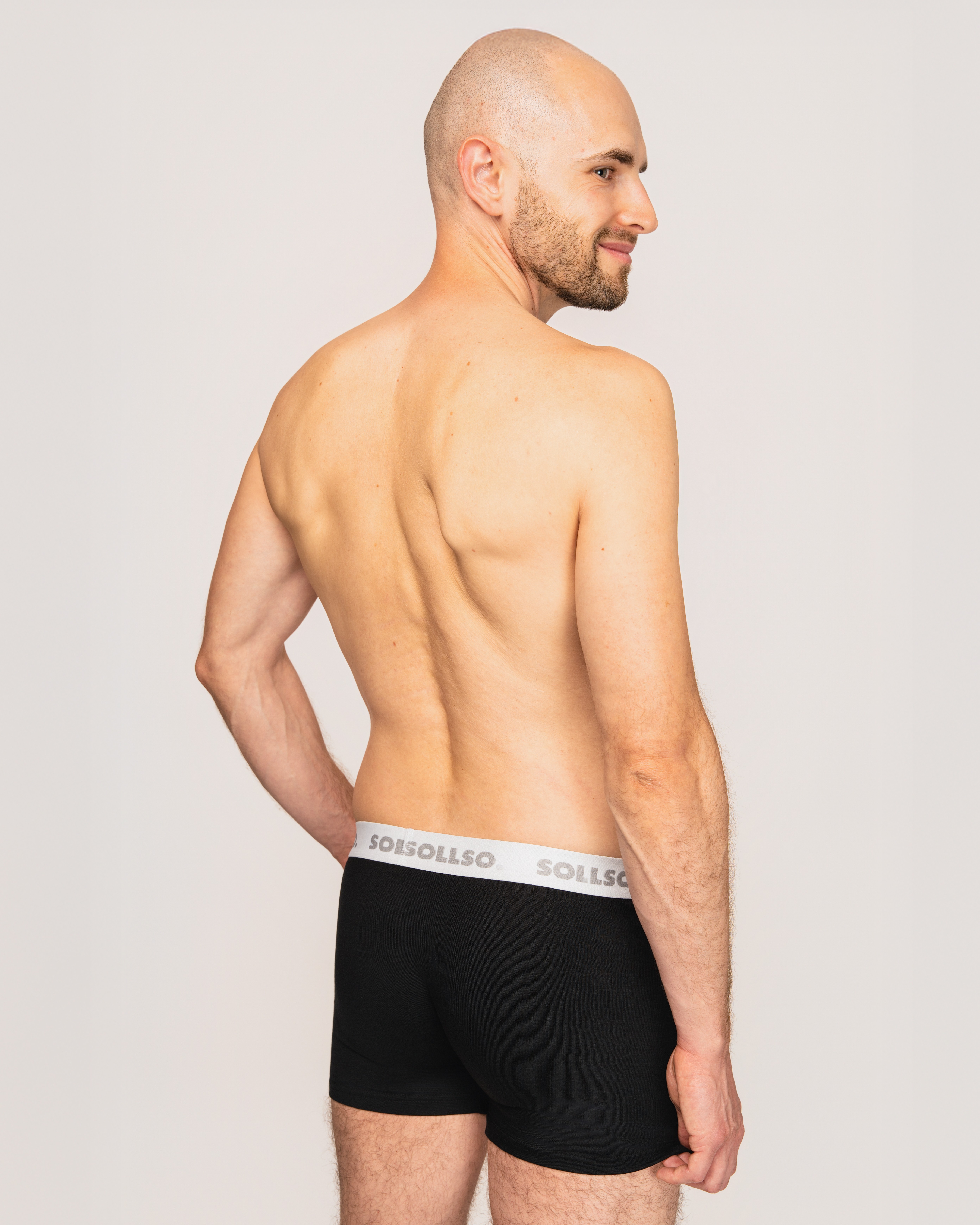 3er Pack Herren Boxershort, Bambusviskose, Schwarz/Weiß, Gr.3XL