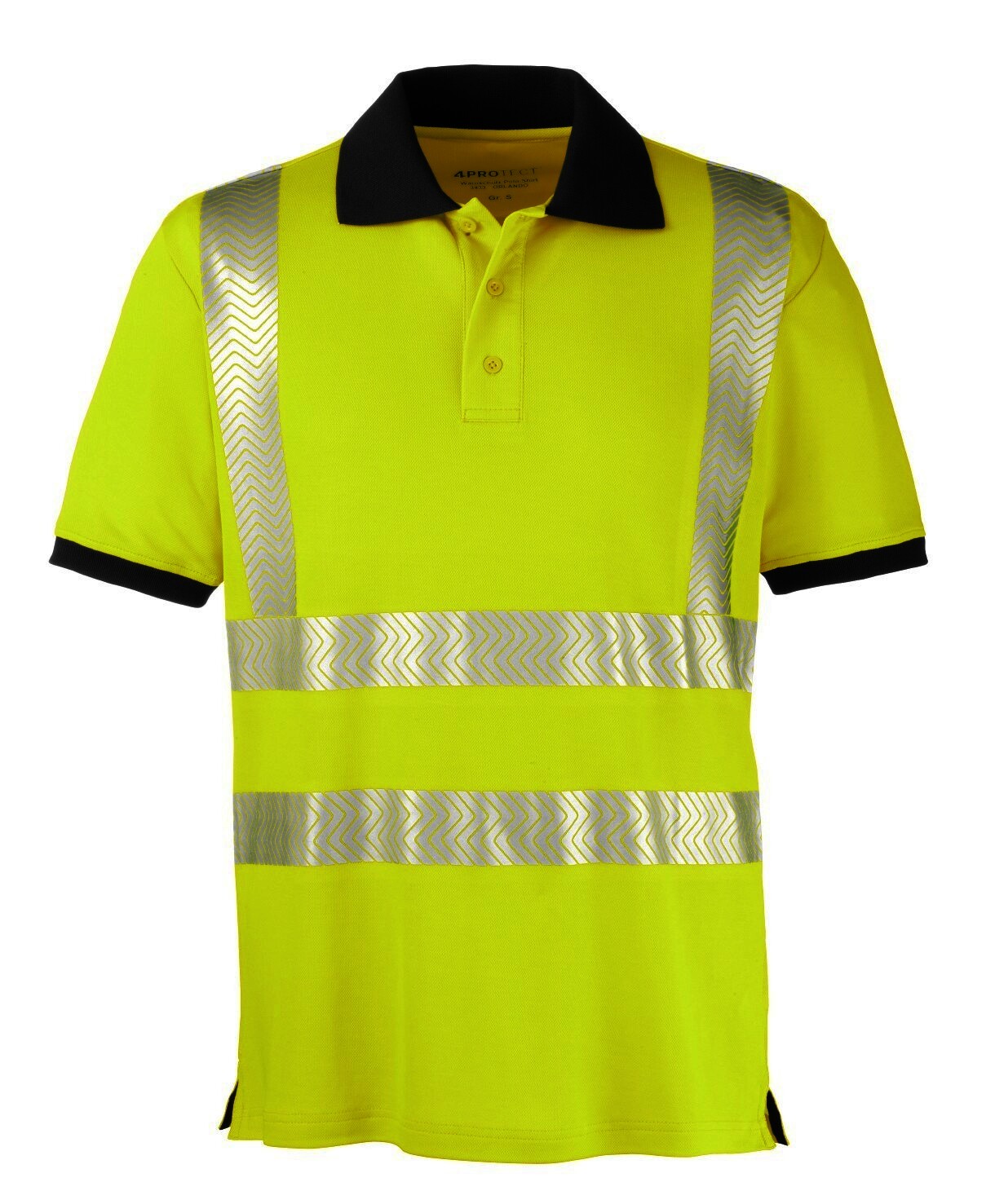 4PROTECT® Warnschutz Polo-Shirt ORLANDO, UV-Schutz, leuchtgelb, Gr.S