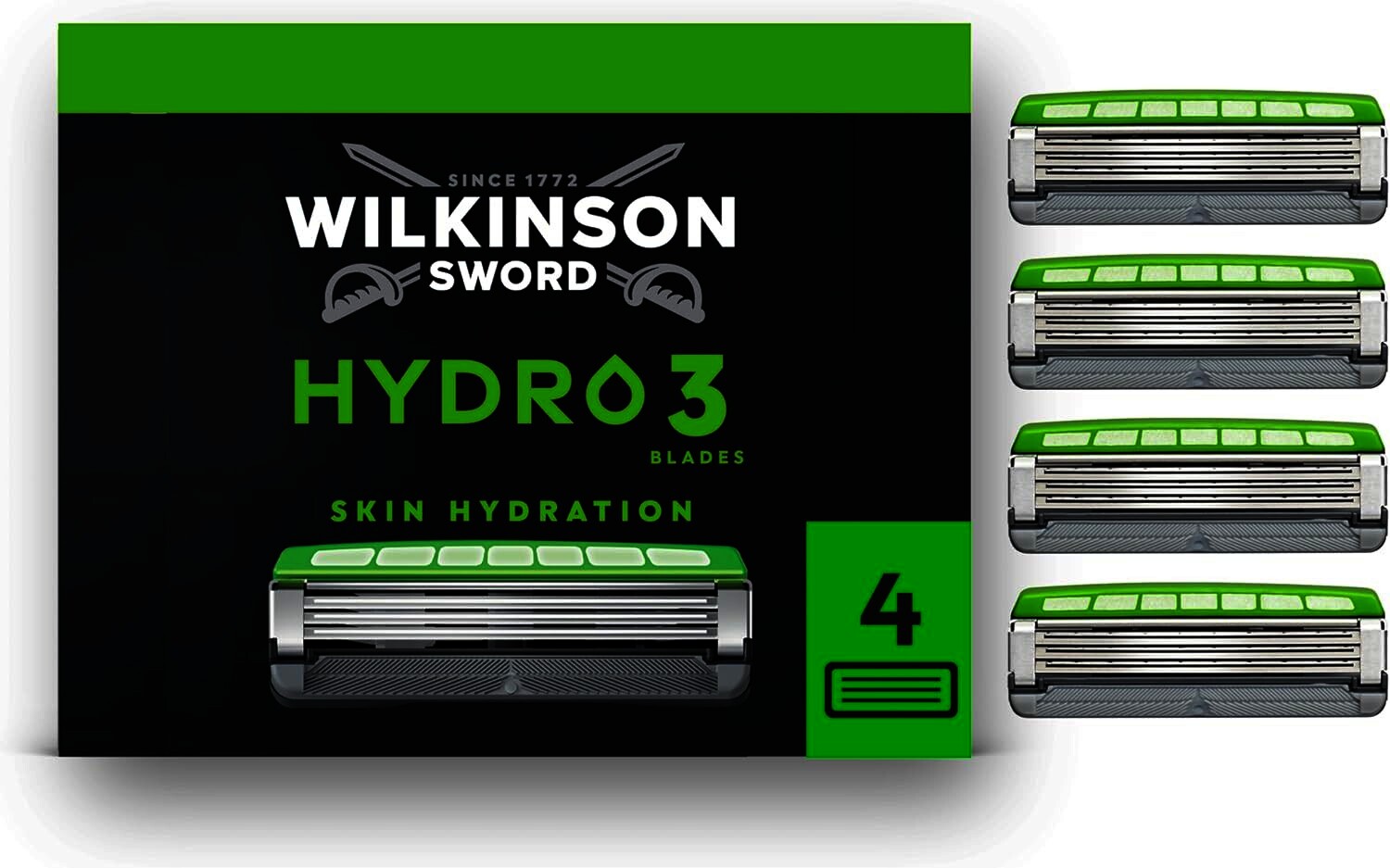 Wilkinson Hydro 3 Skin Protection  Rasierklingen, 4er Pack