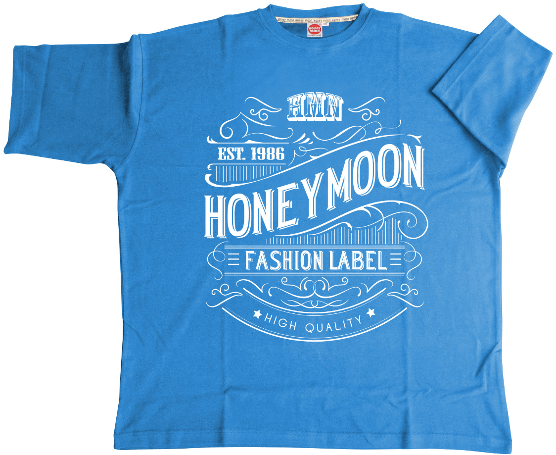 Honey Moon T-Shirt Vintage, Farbe jeansblau, Gr.12XL
