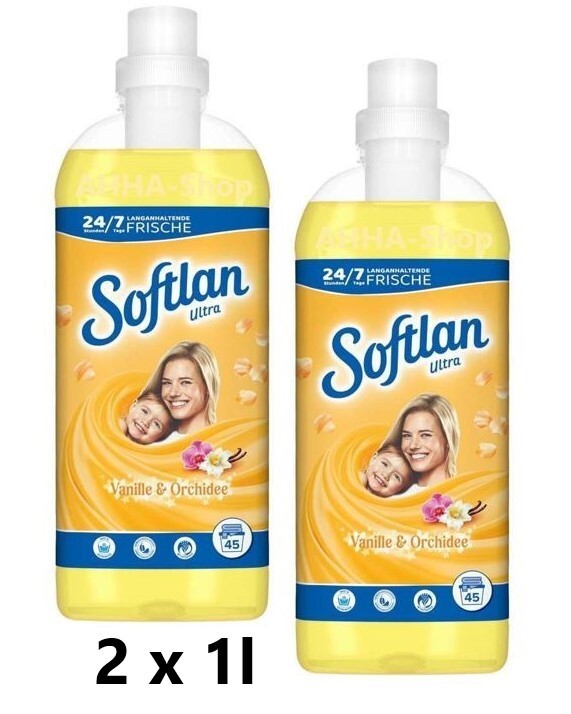 Softlan Weichspüler "Vanille & Orchidee", 2 x 1l-Flasche