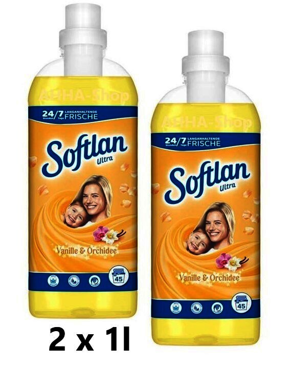 Softlan Weichspüler "Vanille & Orchidee", 2 x 1l-Flasche