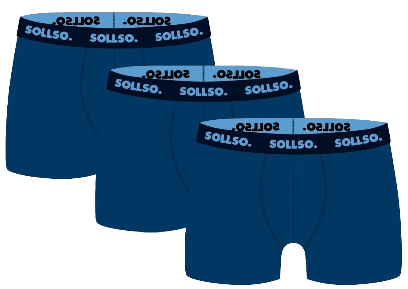 3er Pack Herren Boxershort, Bambusviskose, Blau, Gr.XL