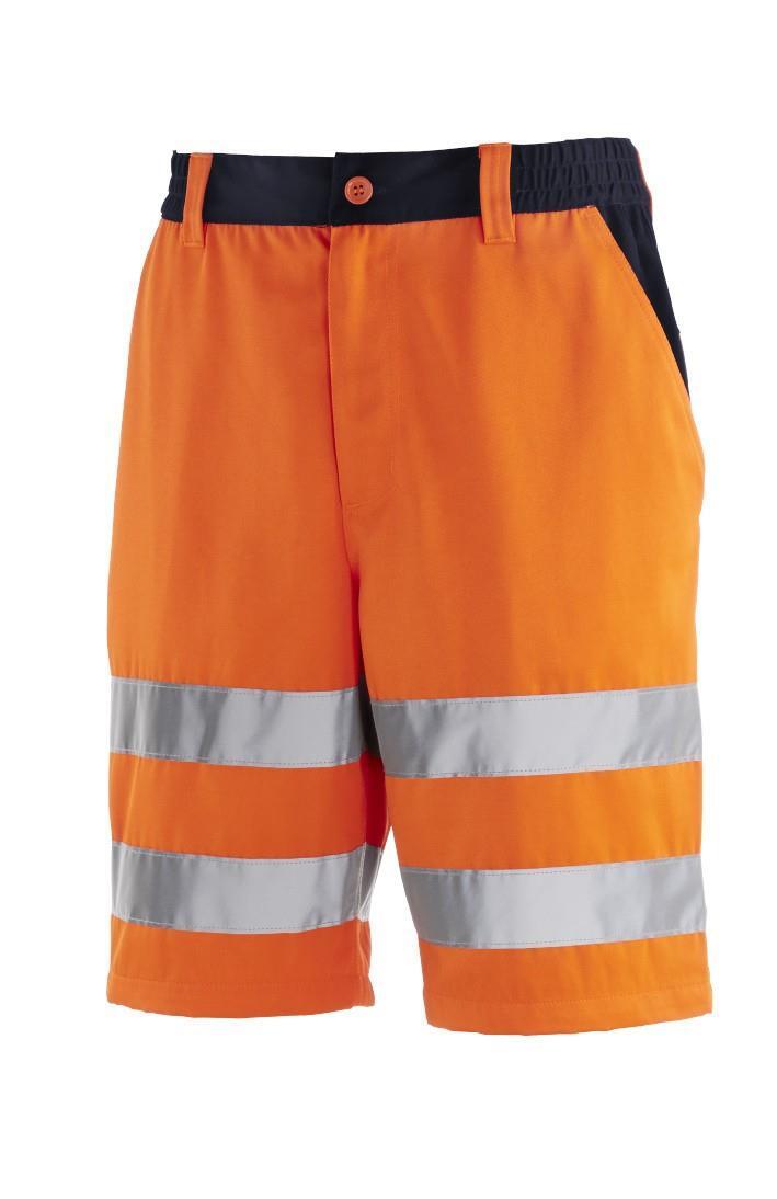 teXXor Warnschutz-Shorts ERIE, leuchtorange/navy, Gr.46