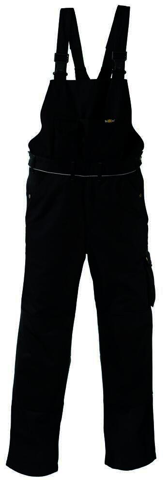 Canvas-Latzhose (320 g/m²) „AMAZONAS” Farbe schwarz/schwarz Größe 30