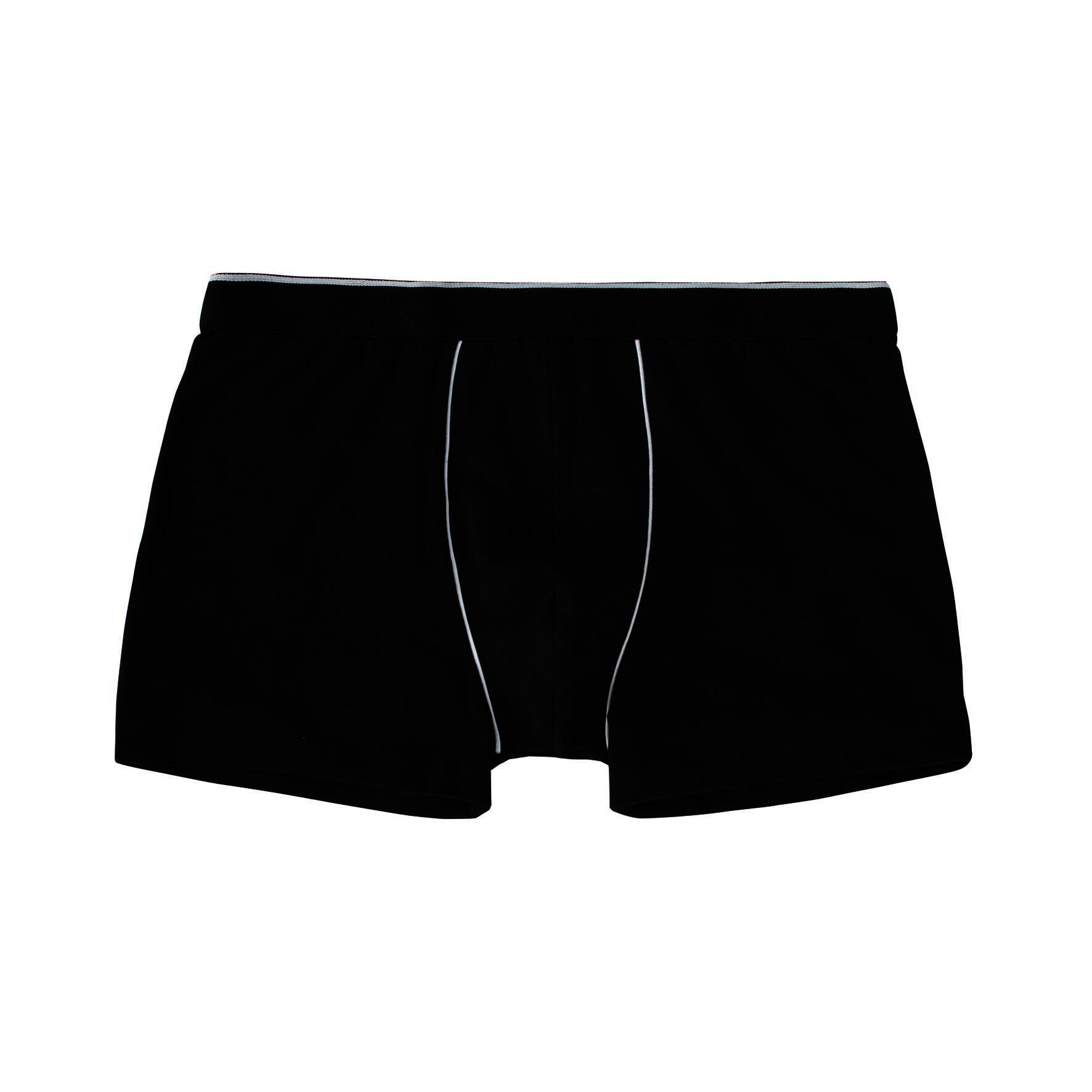 Herren Pants 27439, Schwarz mit versch. farbigen Paspeln, 6er-Pack, Gr.8