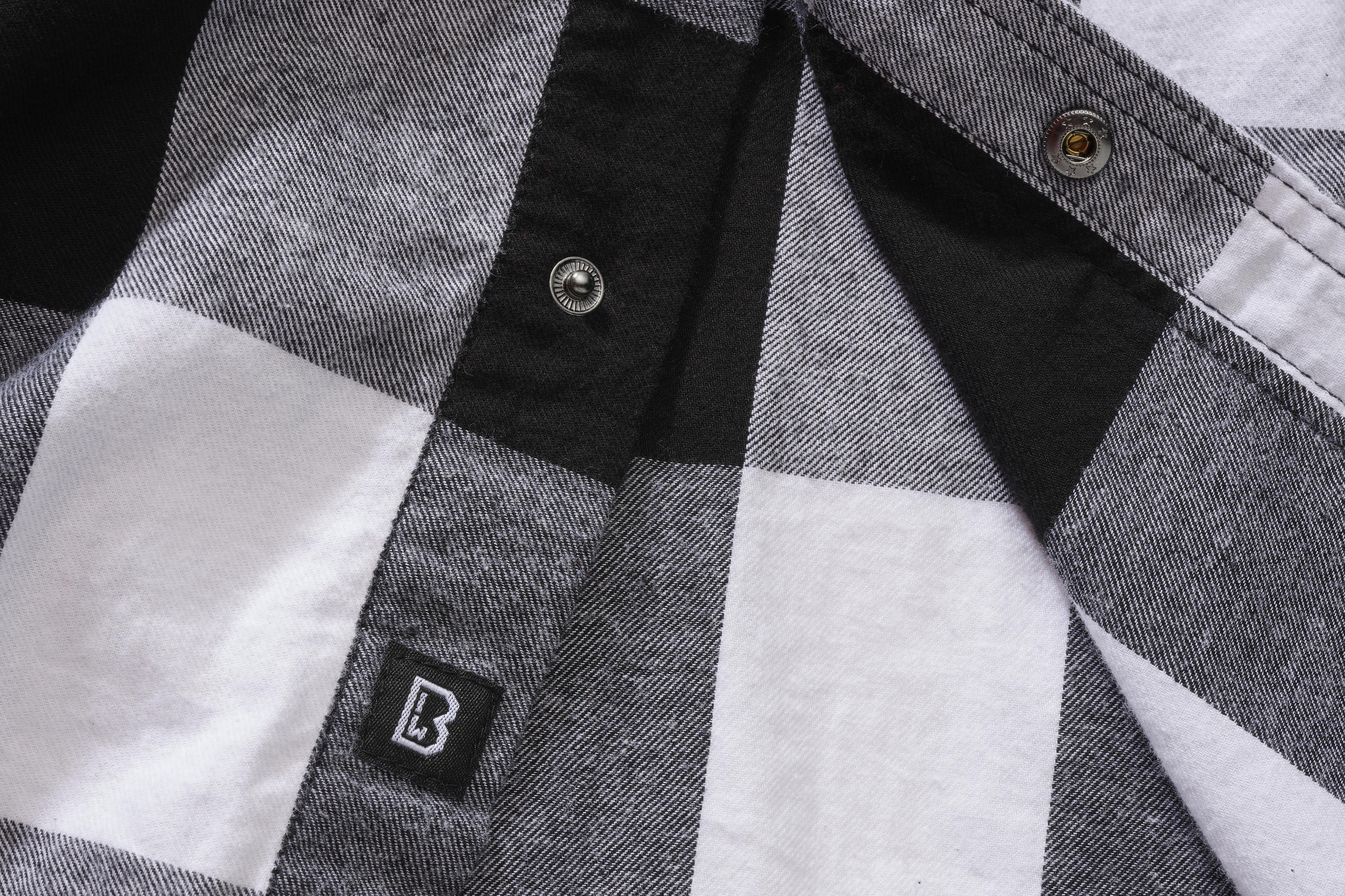 Brandit Checkshirt, Farbe weiß/schwarz, Größe XXL