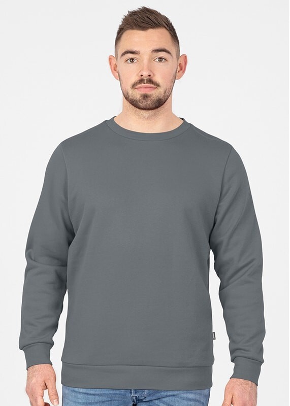 JAKO Sweat-Shirt Organic, steingrau, Gr.M