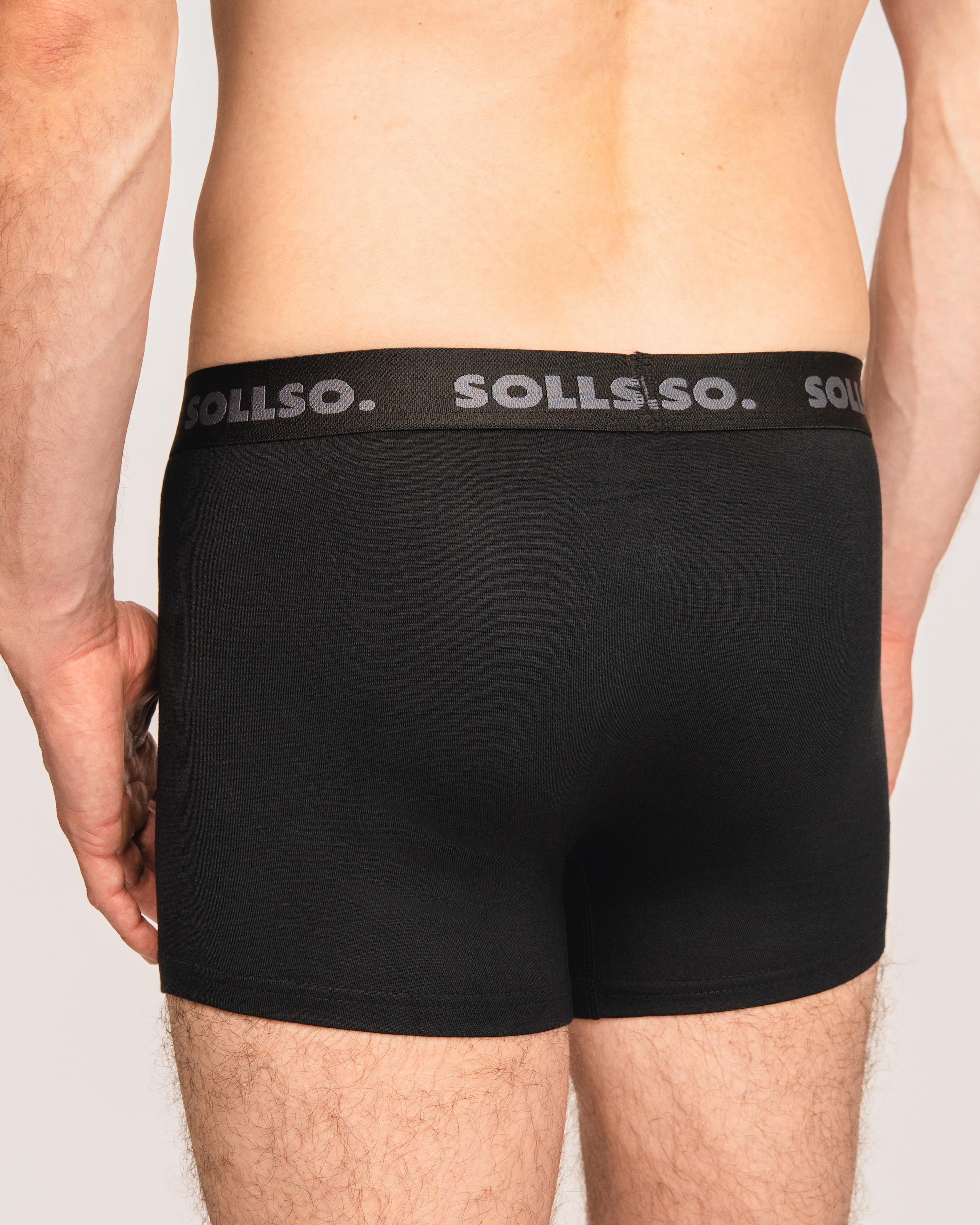 3er Pack Herren Boxershort, Bambusviskose, Schwarz/Schwarz, Gr.XL