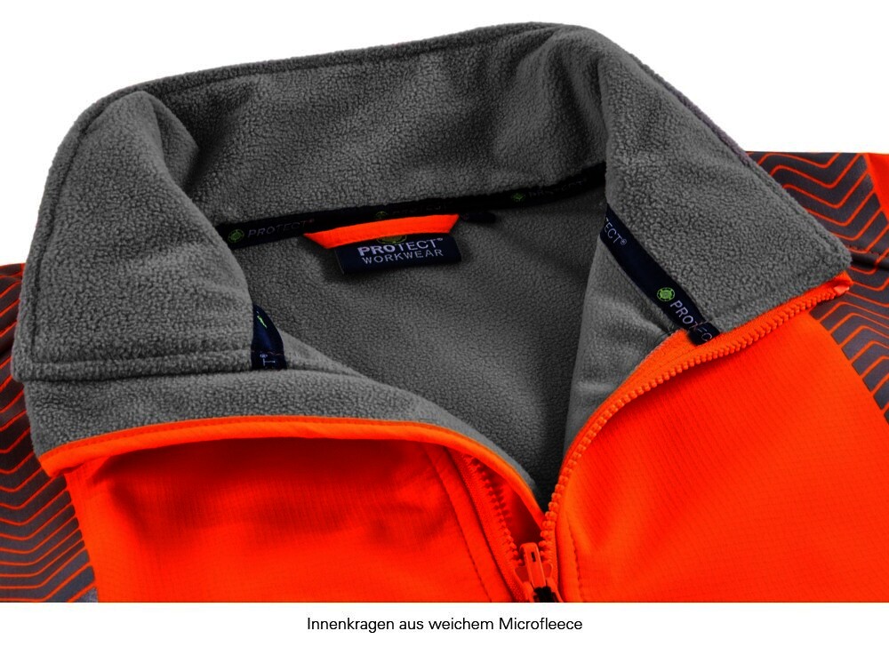 Warnschutz-Softsh.jacke TYLER, leuchtorange, Gr.5XL