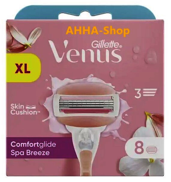Gillette Venus XL „Comfortglide Spa Breeze“ Rasierklingen 8 Stück Pack